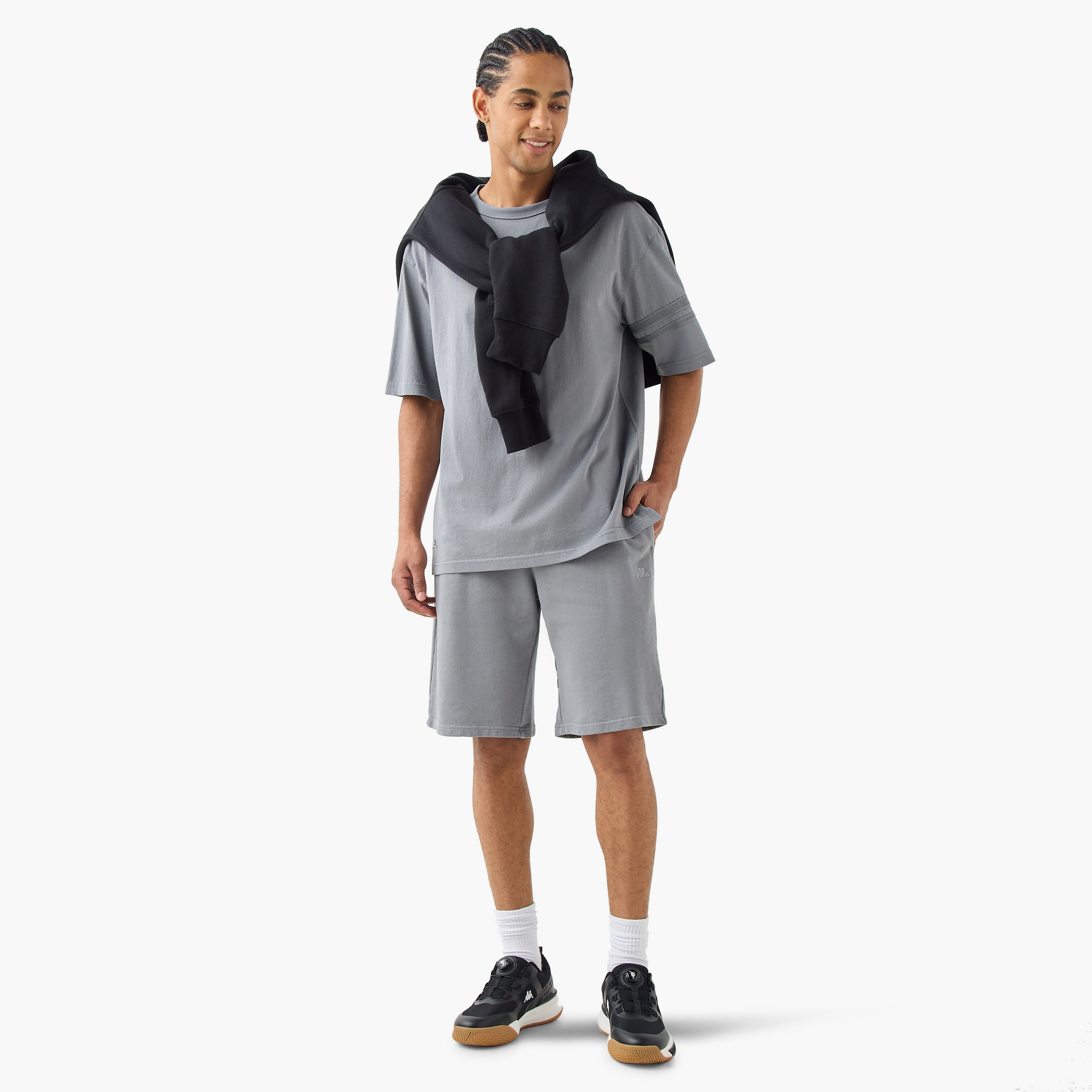 Kappa Panel Detail Shorts with Pockets-men-clothing-bottoms-shorts-image-2