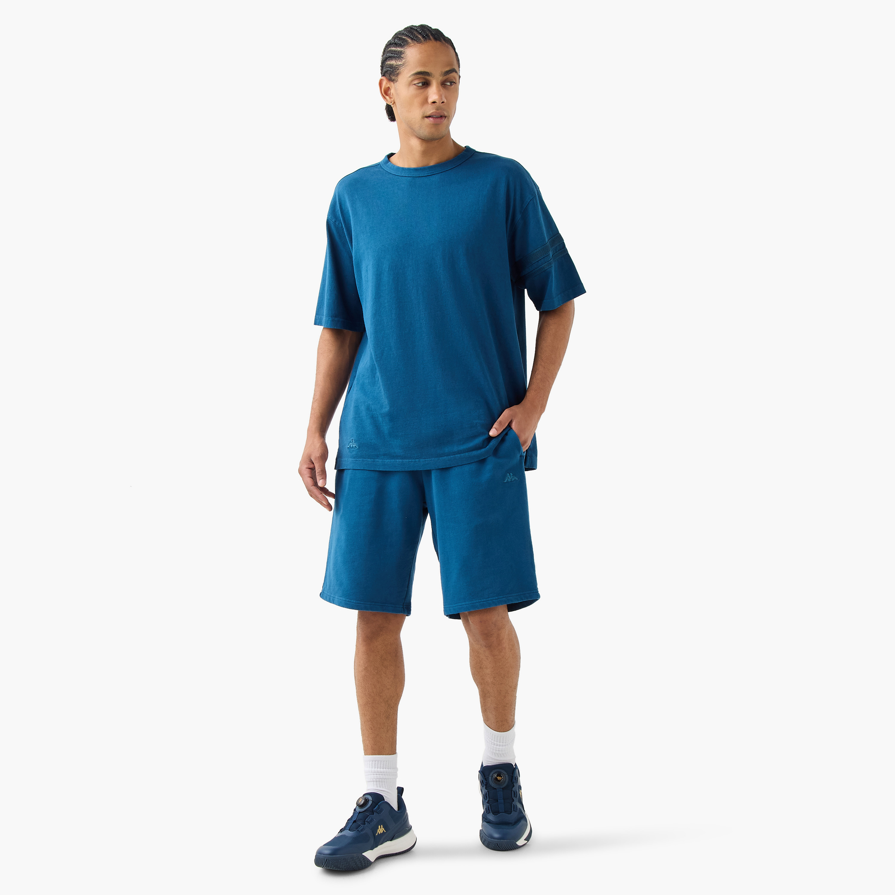 Kappa Panel Detail Shorts with Pockets-men-clothing-bottoms-shorts-image-2
