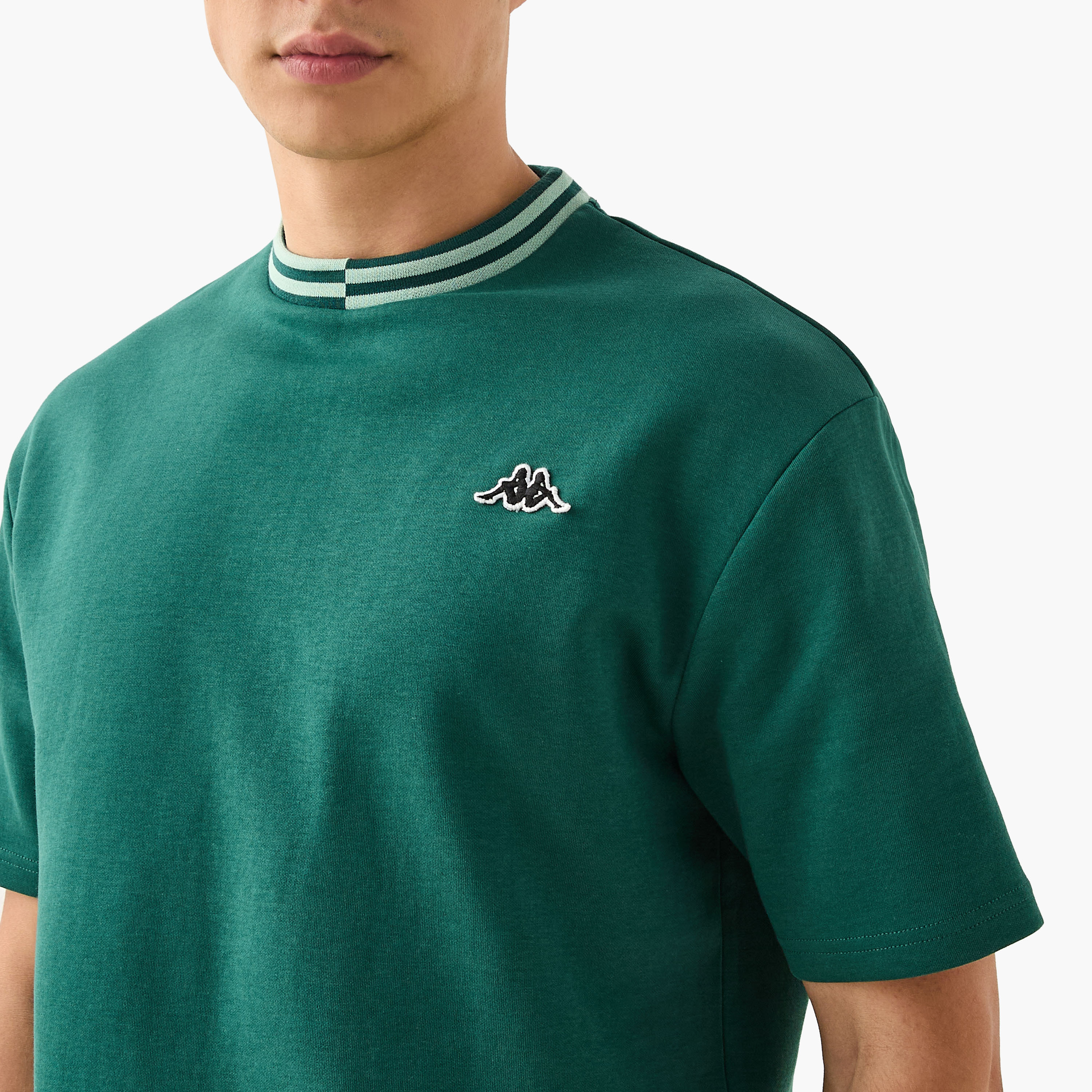 Kappa Logo Print T-shirt with Contrast Trim-men-clothing-tshirtsandpolos-tshirts-image-4