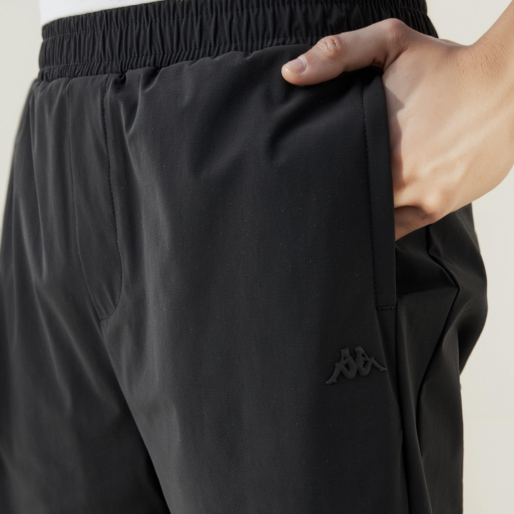 Kappa Logo Detail Shorts with Elasticated Waistband and Pockets-men-clothing-bottoms-shorts-image-4