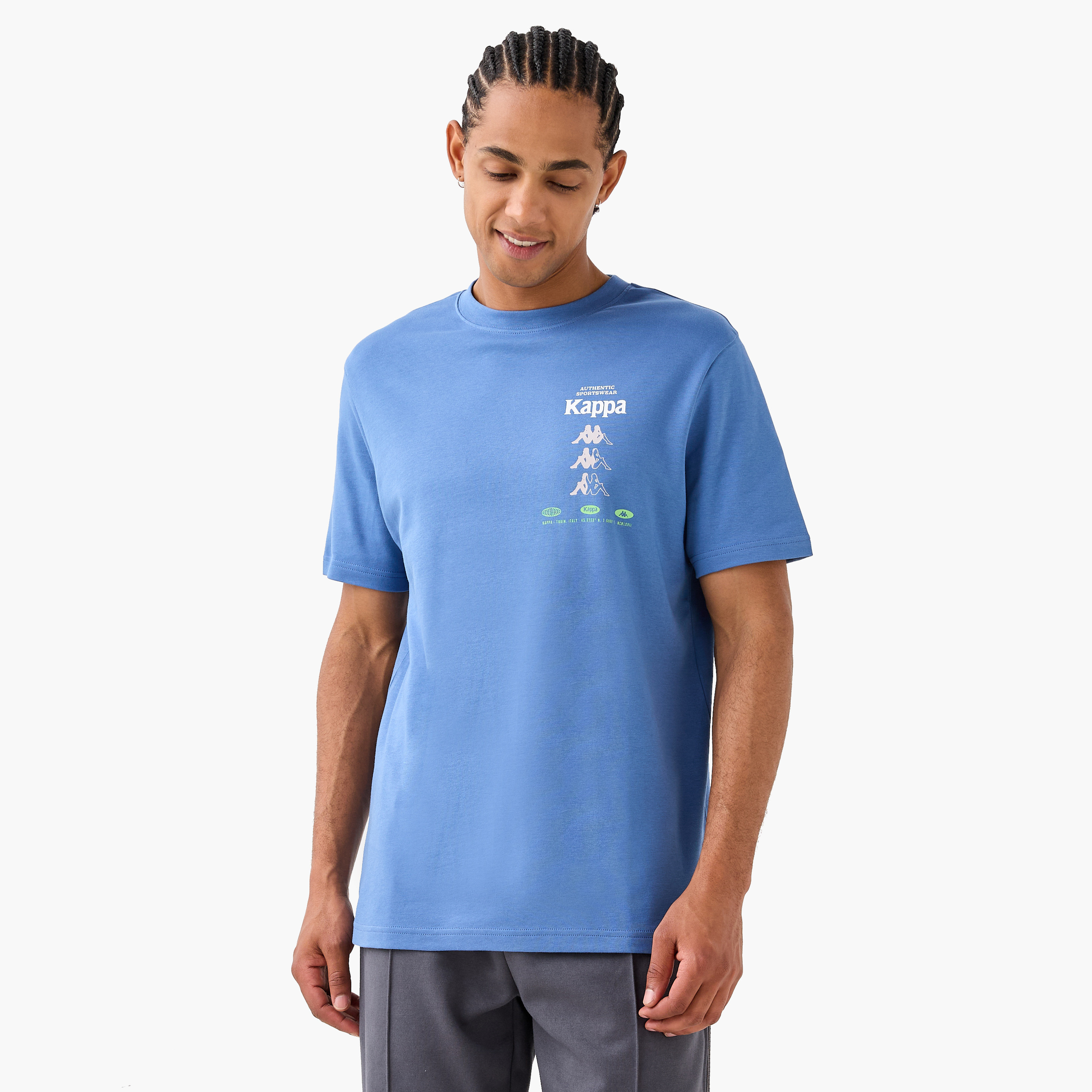 Kappa Relaxed Fit Logo Print Crew Neck T-shirt-men-clothing-sportswearandactivewear-tshirtsandpolos-image-3