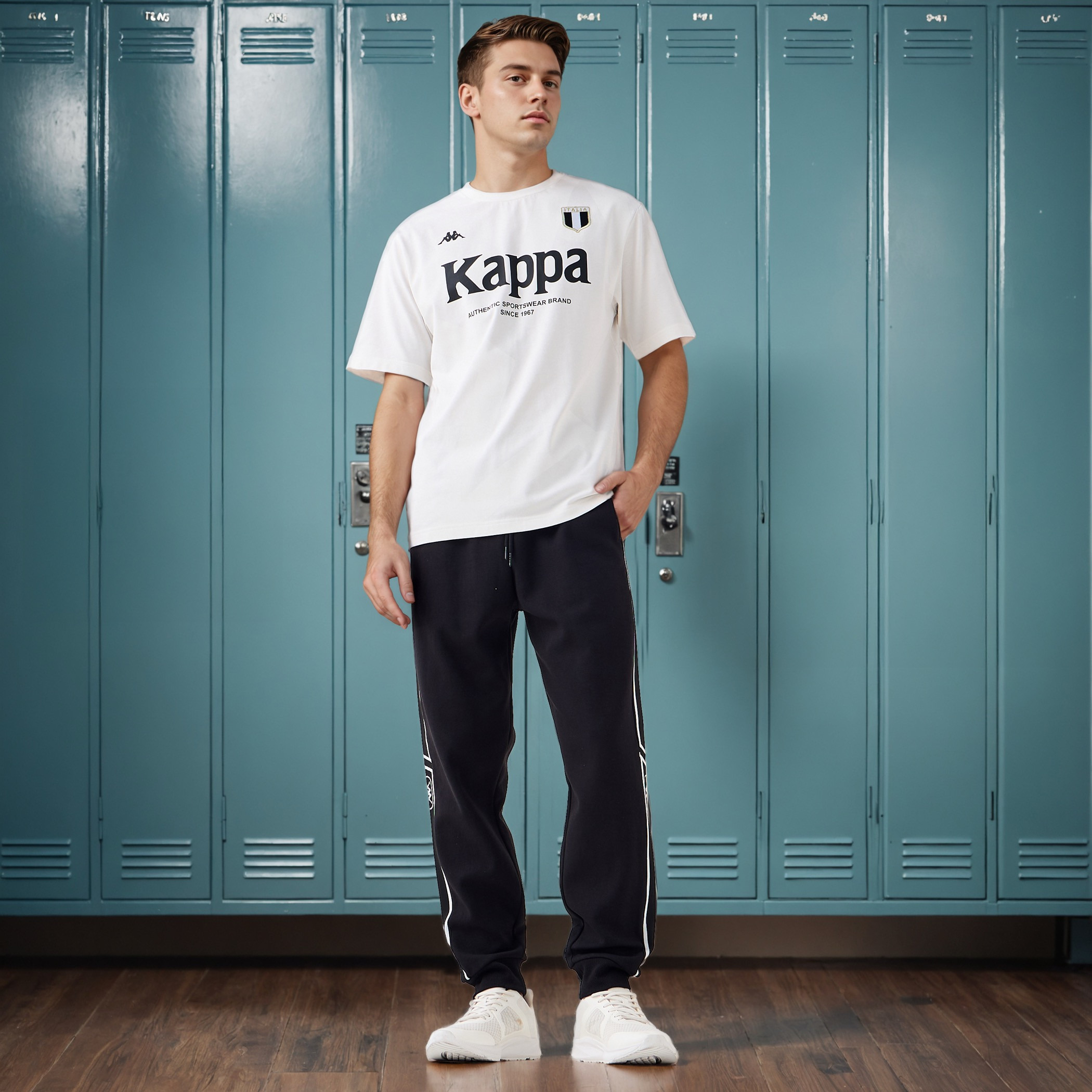 Kappa Logo Print Joggers with Drawstring Closure-men-clothing-sportswearandactivewear-bottoms-joggers-image-2
