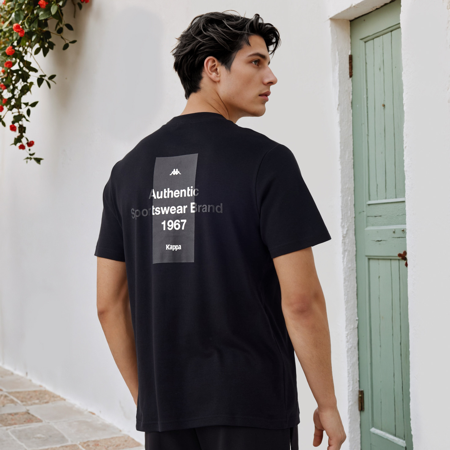 Kappa Logo Print Crew Neck T-shirt-men-clothing-sportswearandactivewear-tshirtsandpolos-image-1