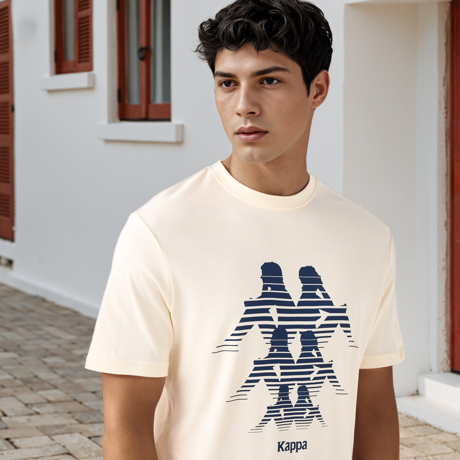 Kappa Logo Print Crew Neck T-shirt-men-clothing-sportswearandactivewear-tshirtsandpolos-image-4