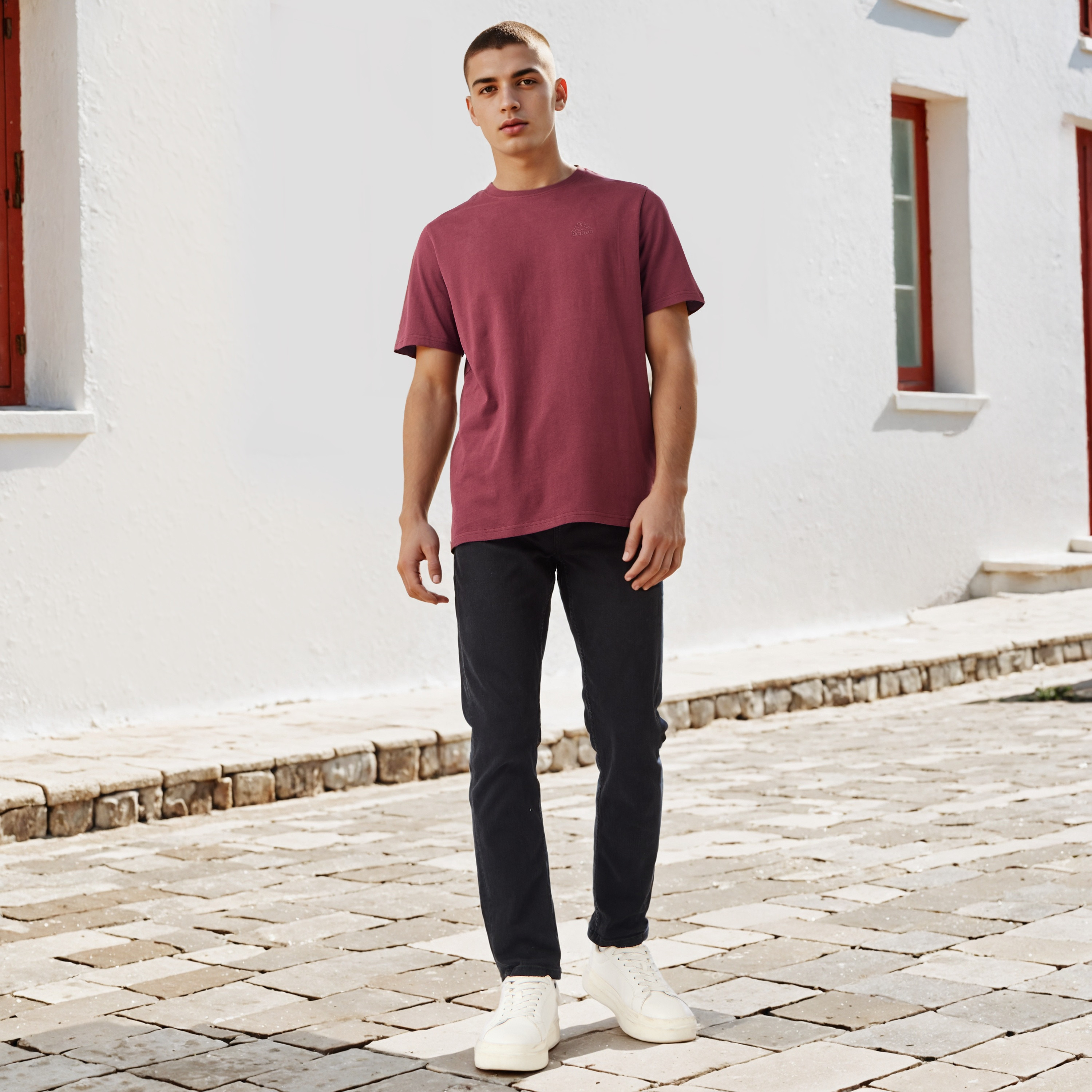 Kappa Logo Embossed T-shirt-men-clothing-sportswearandactivewear-tshirtsandpolos-image-2