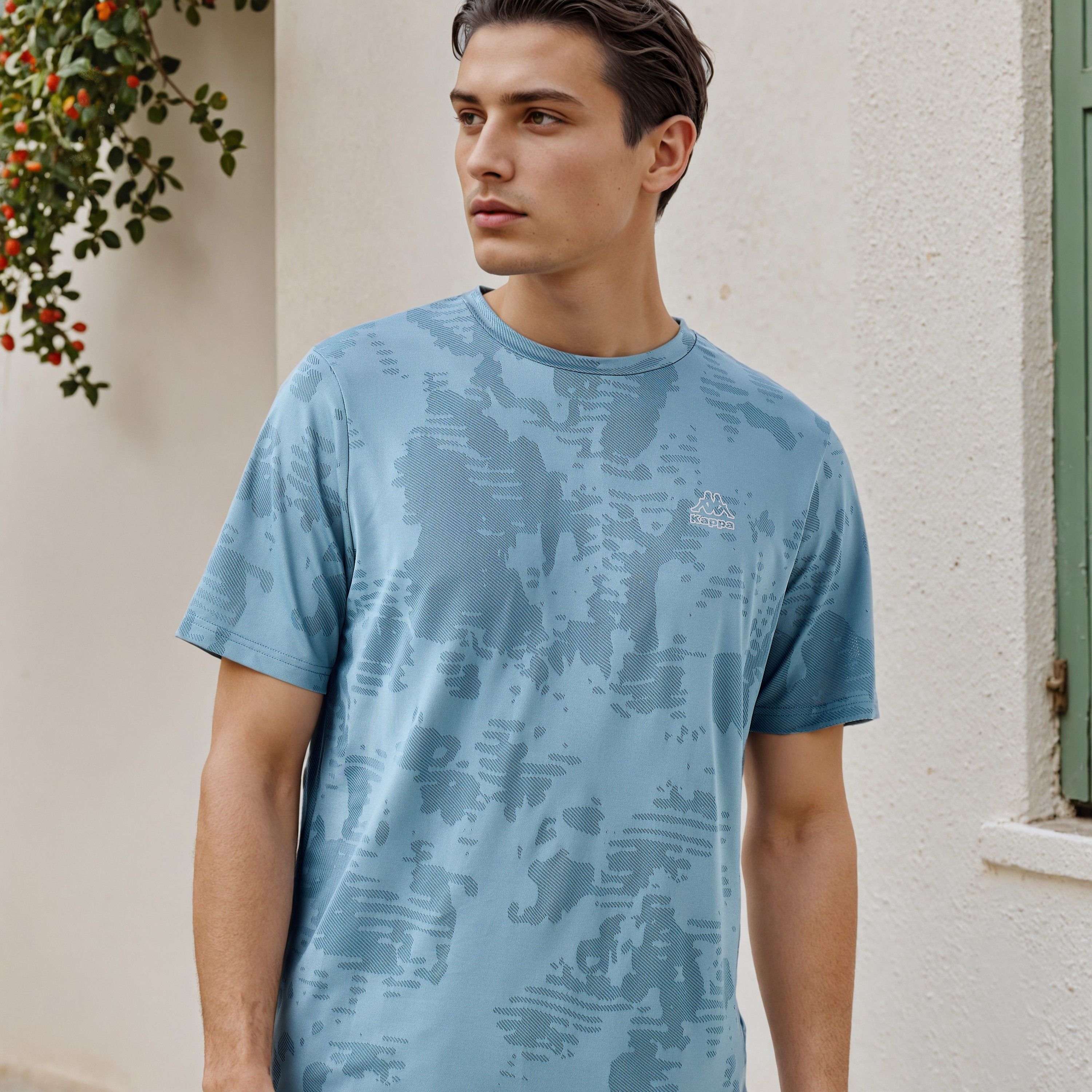 Kappa Textured Performance T-shirt with Crew Neck-men-clothing-tshirtsandpolos-tshirts-image-4