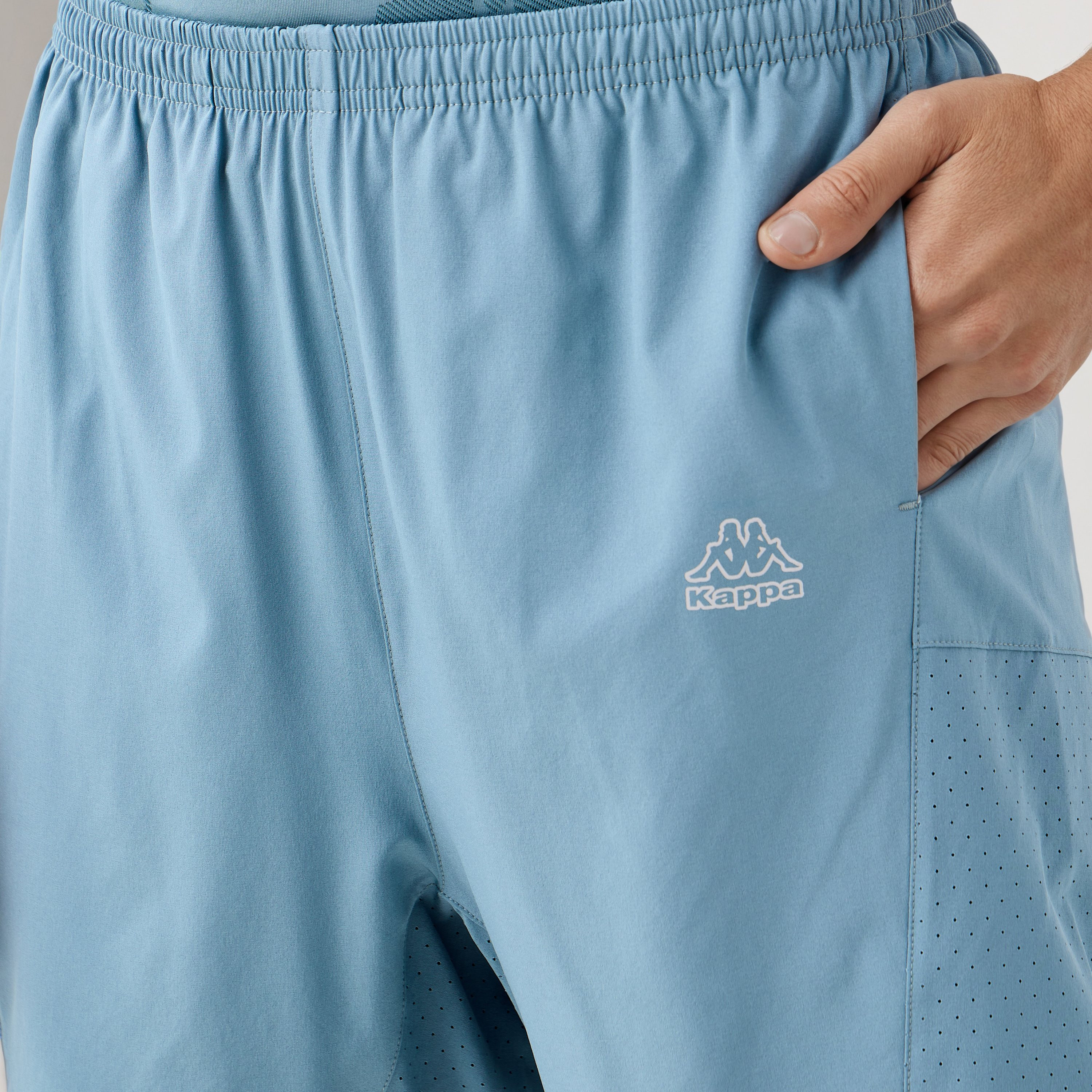 Kappa Mesh Accent Shorts with Pockets-men-clothing-bottoms-shorts-image-4