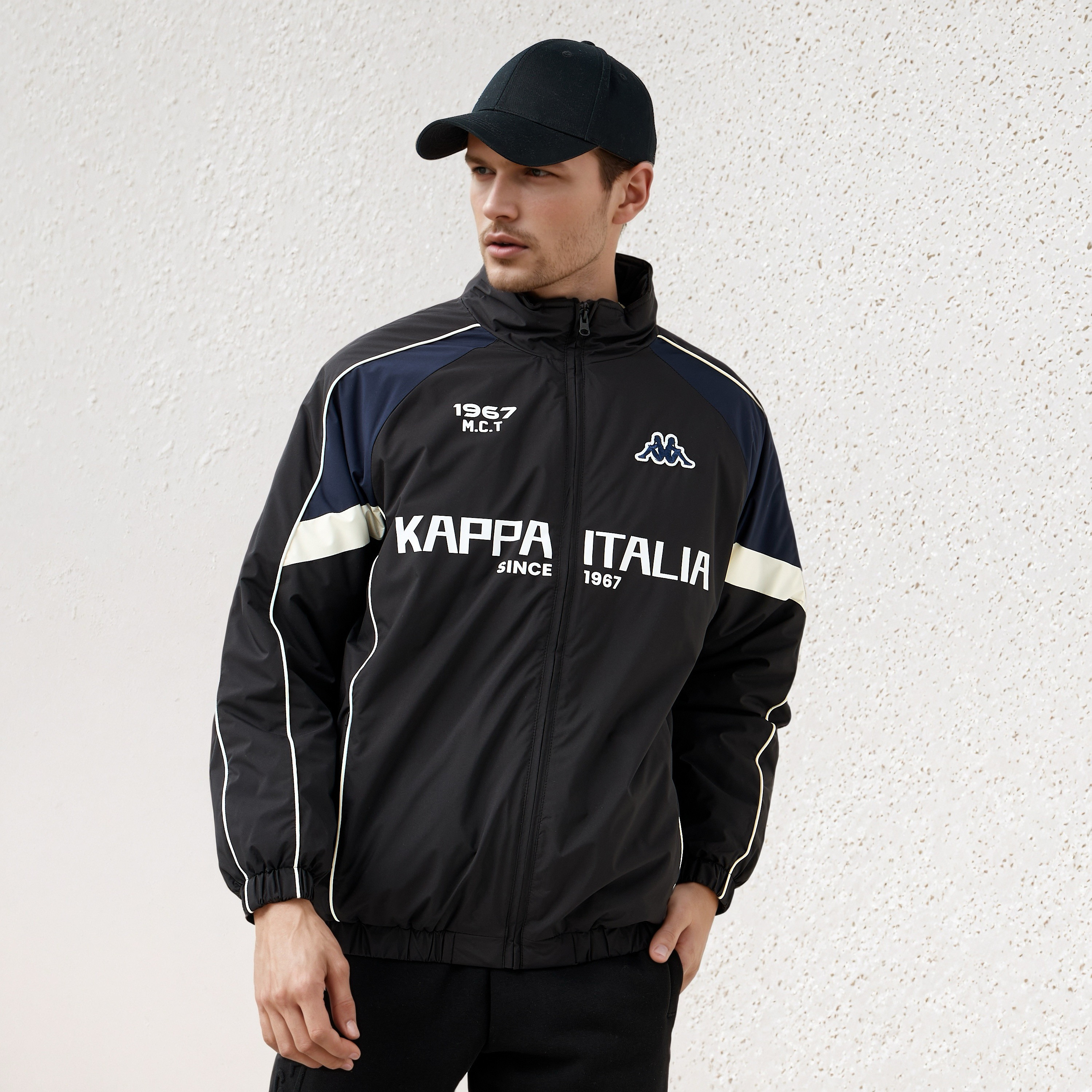 Kappa Men's Zip Through High Neck Jacket-men-clothing-jacketsandblazers-jackets-image-1