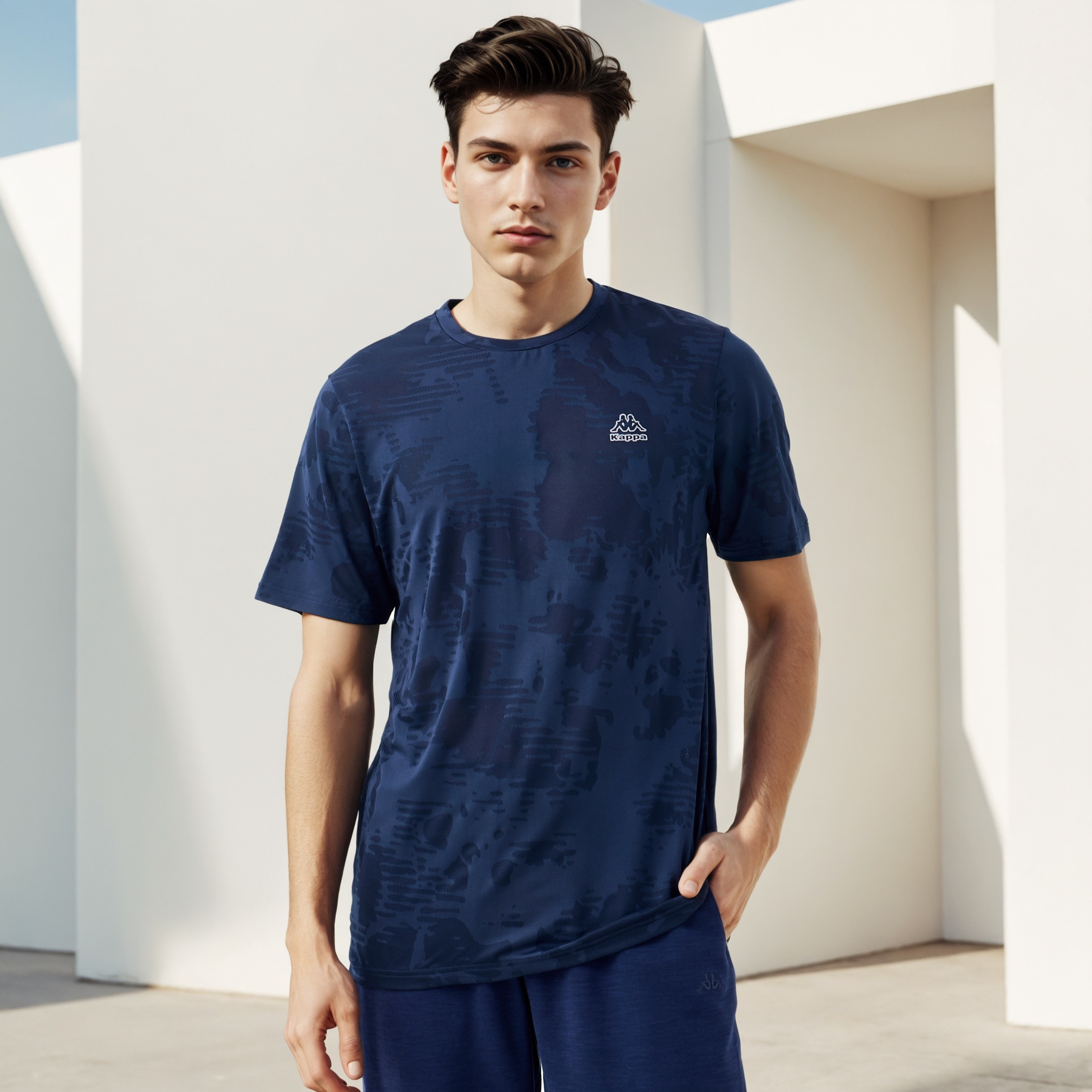 Kappa Textured Performance T-shirt-men-clothing-sportswearandactivewear-tshirtsandpolos-image-1