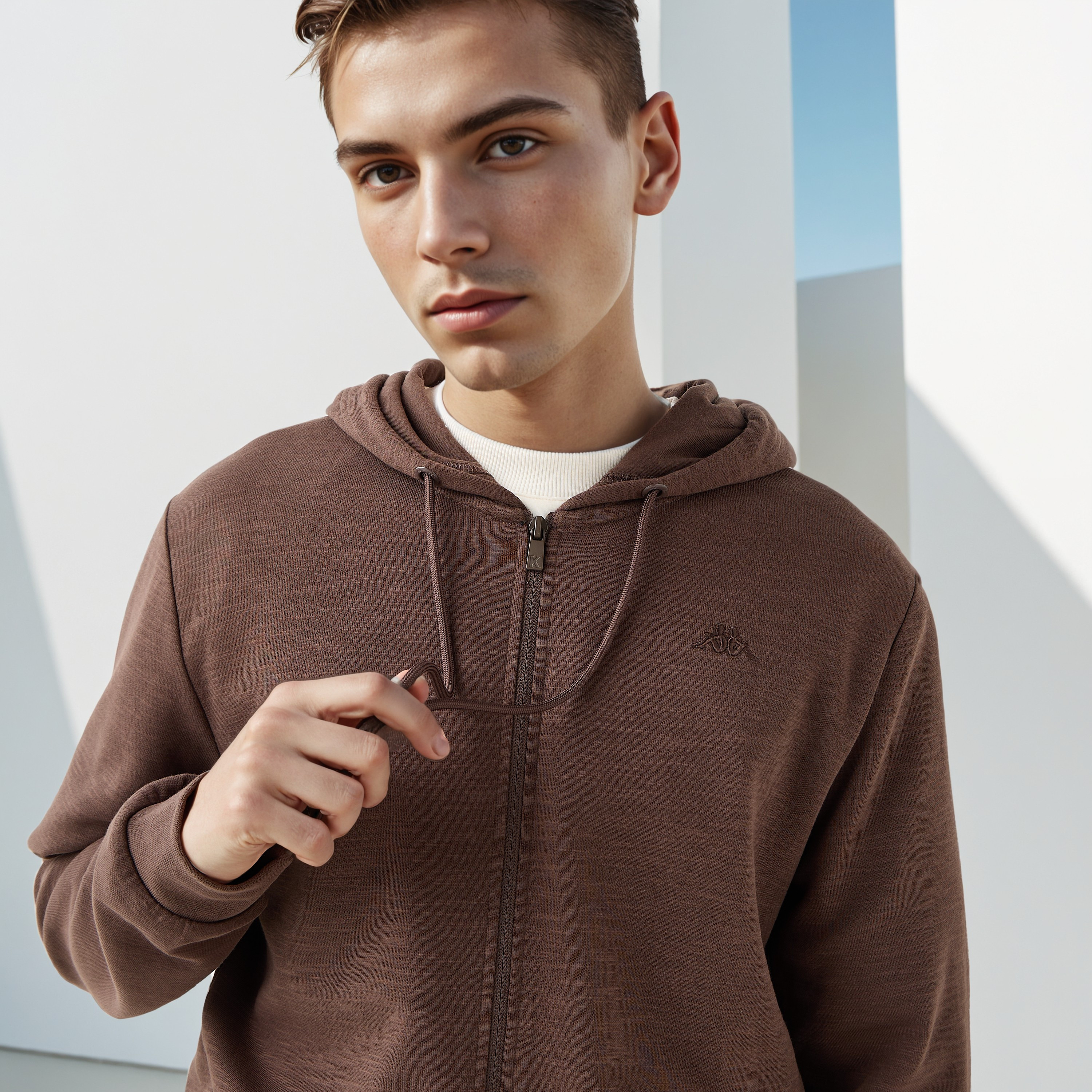 Kappa Hooded Sweatshirt with Zip Closure-men-winterwear-hoodiesandsweatshirts-image-4
