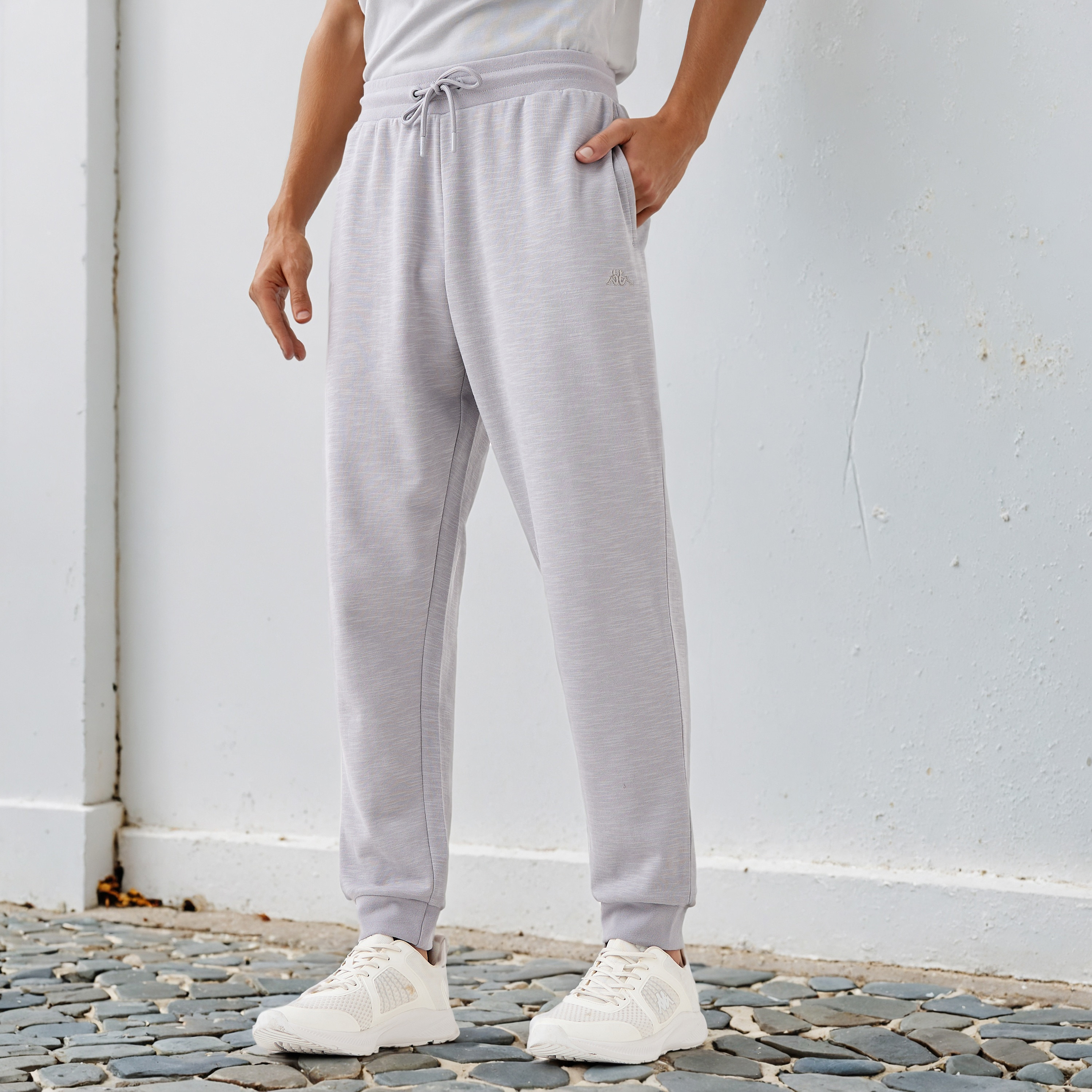 Kappa Textured Joggers with Pockets-men-clothing-sportswearandactivewear-tracksuits-image-1