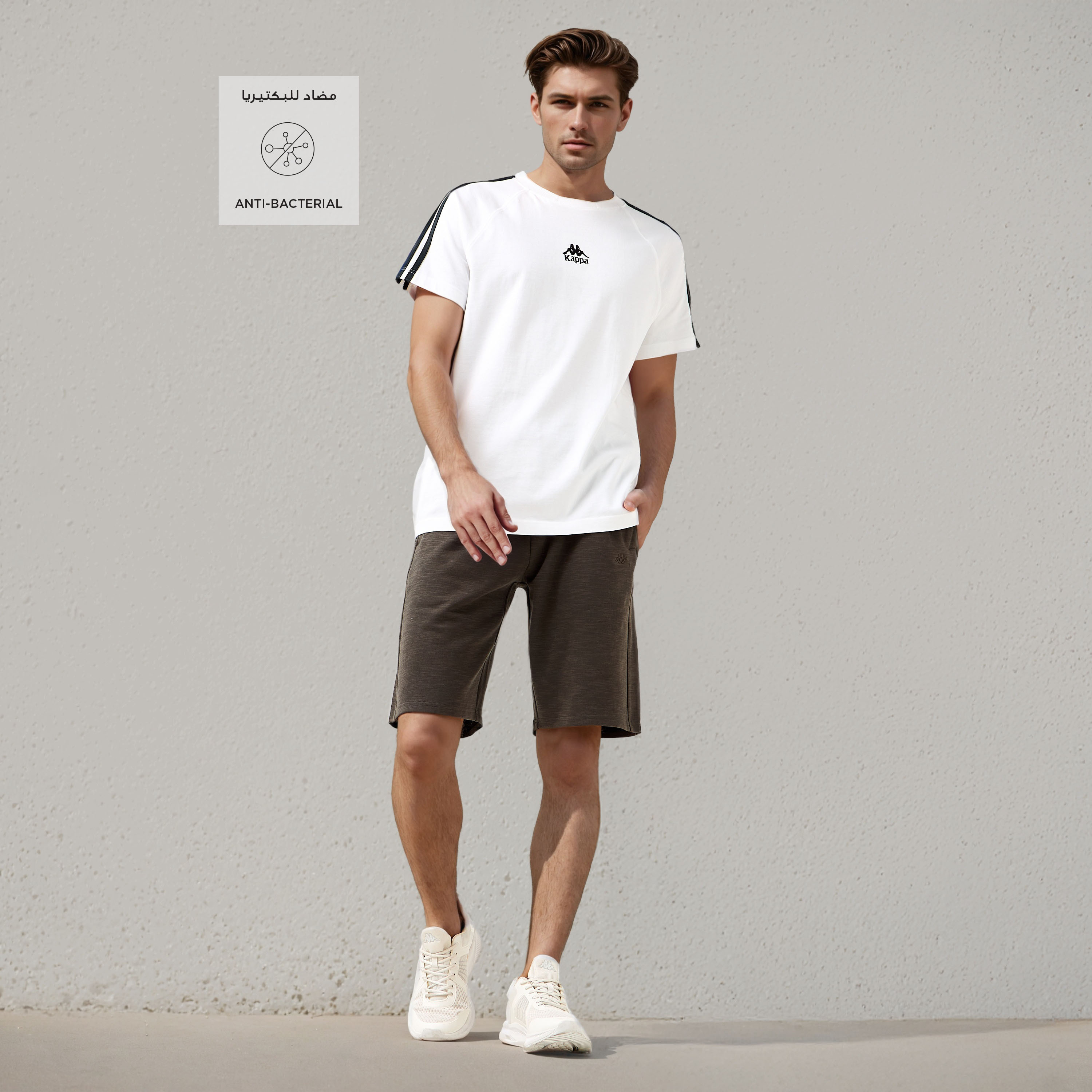 Kappa Logo Embroidered Shorts with Pockets-men-clothing-bottoms-shorts-image-2