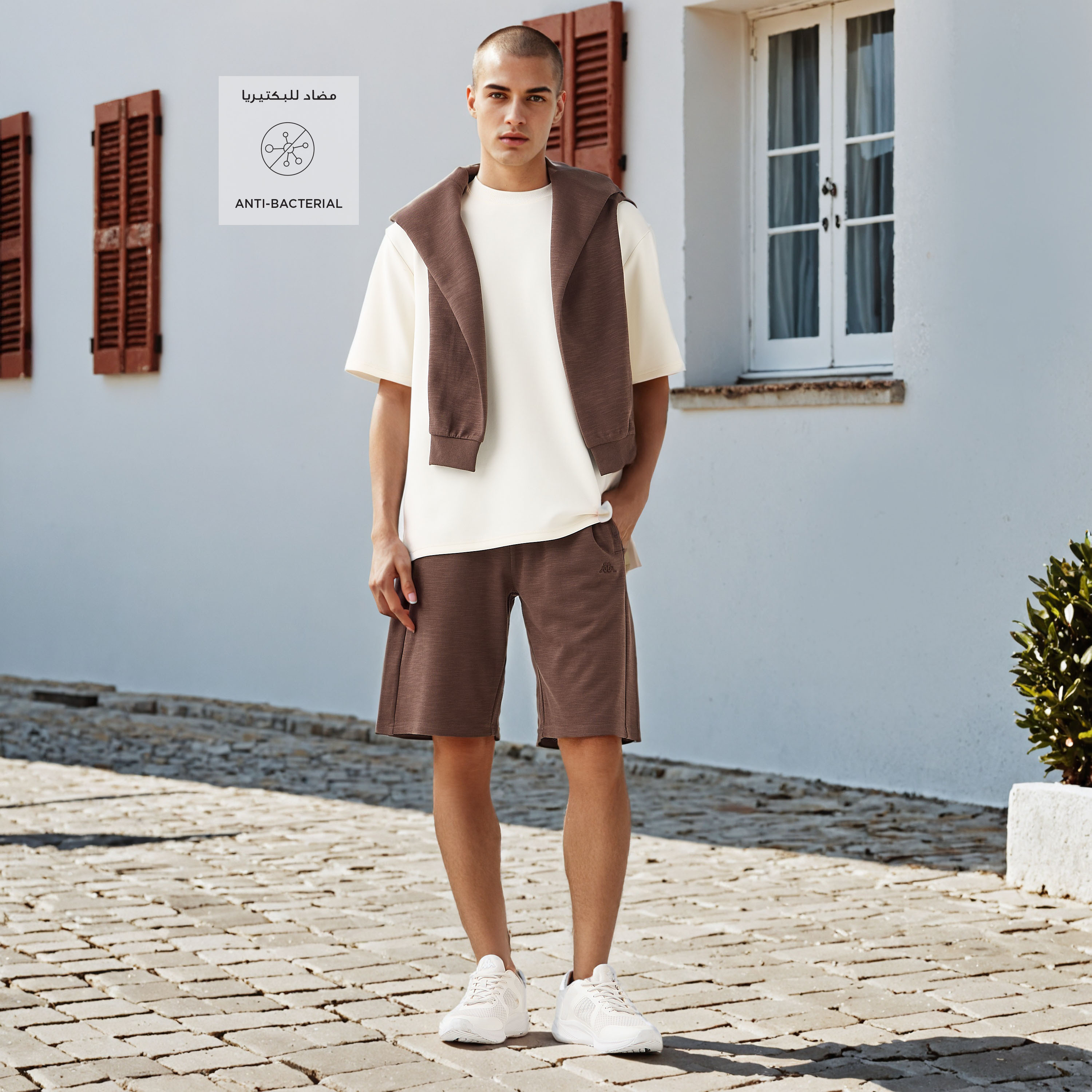 Kappa Logo Embroidered Shorts with Pockets-men-clothing-bottoms-shorts-image-2