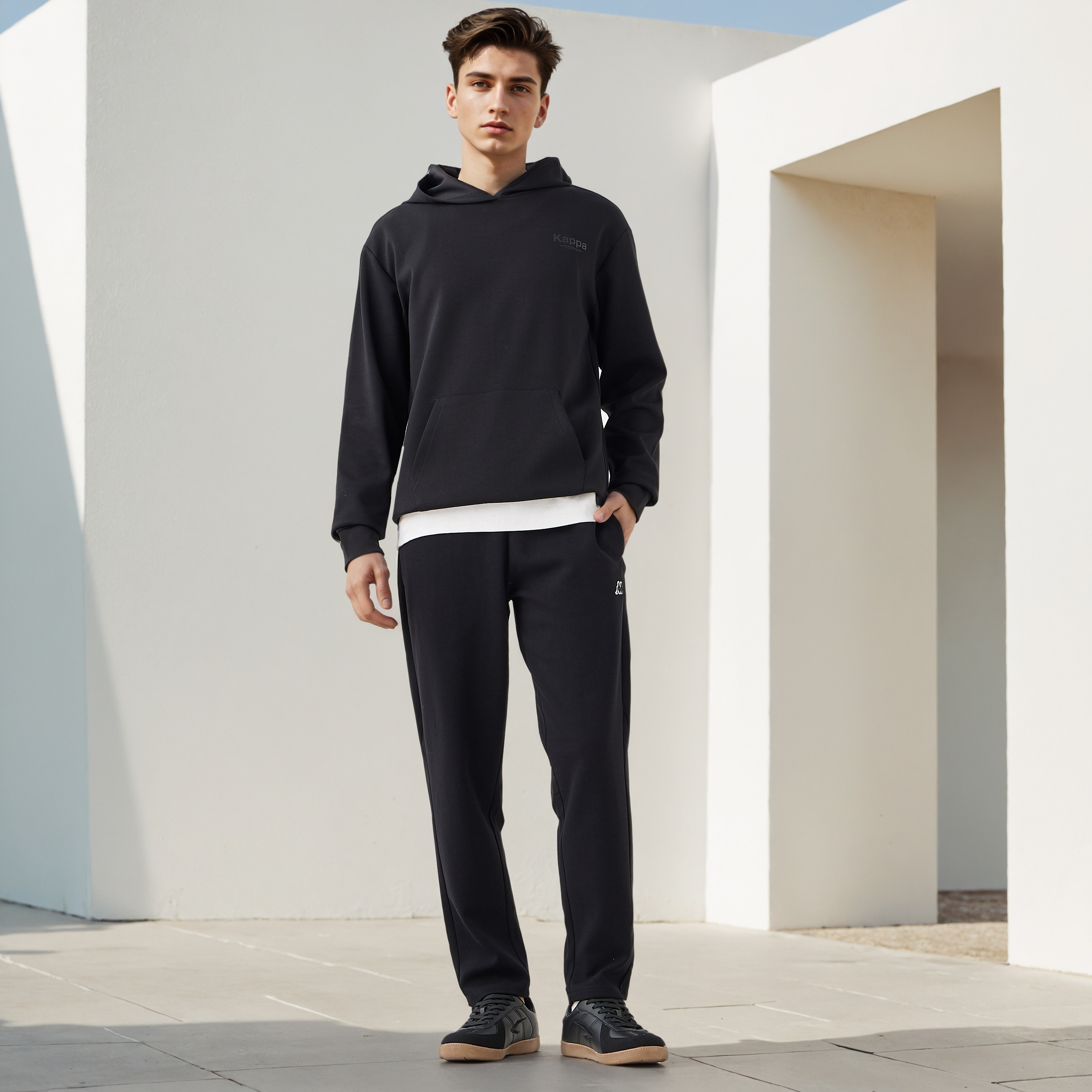 Kappa Logo Print Joggers with Pockets-men-clothing-sportswearandactivewear-bottoms-joggers-image-2