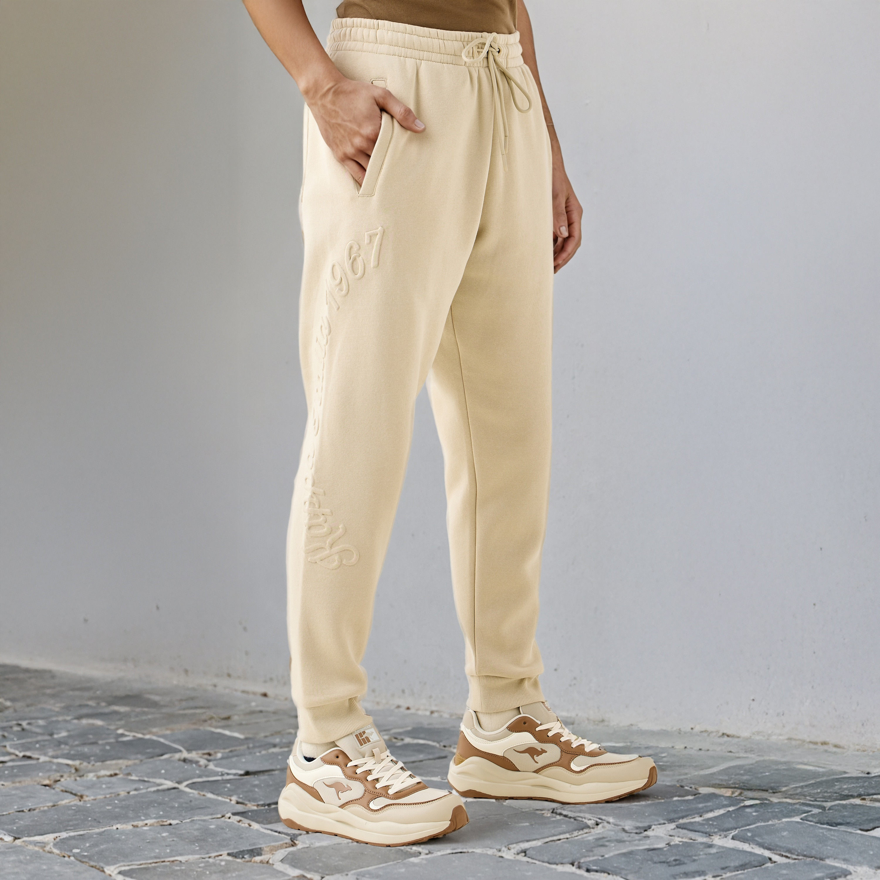 Kappa Embossed Accent Joggers-men-clothing-sportswearandactivewear-tracksuits-image-1