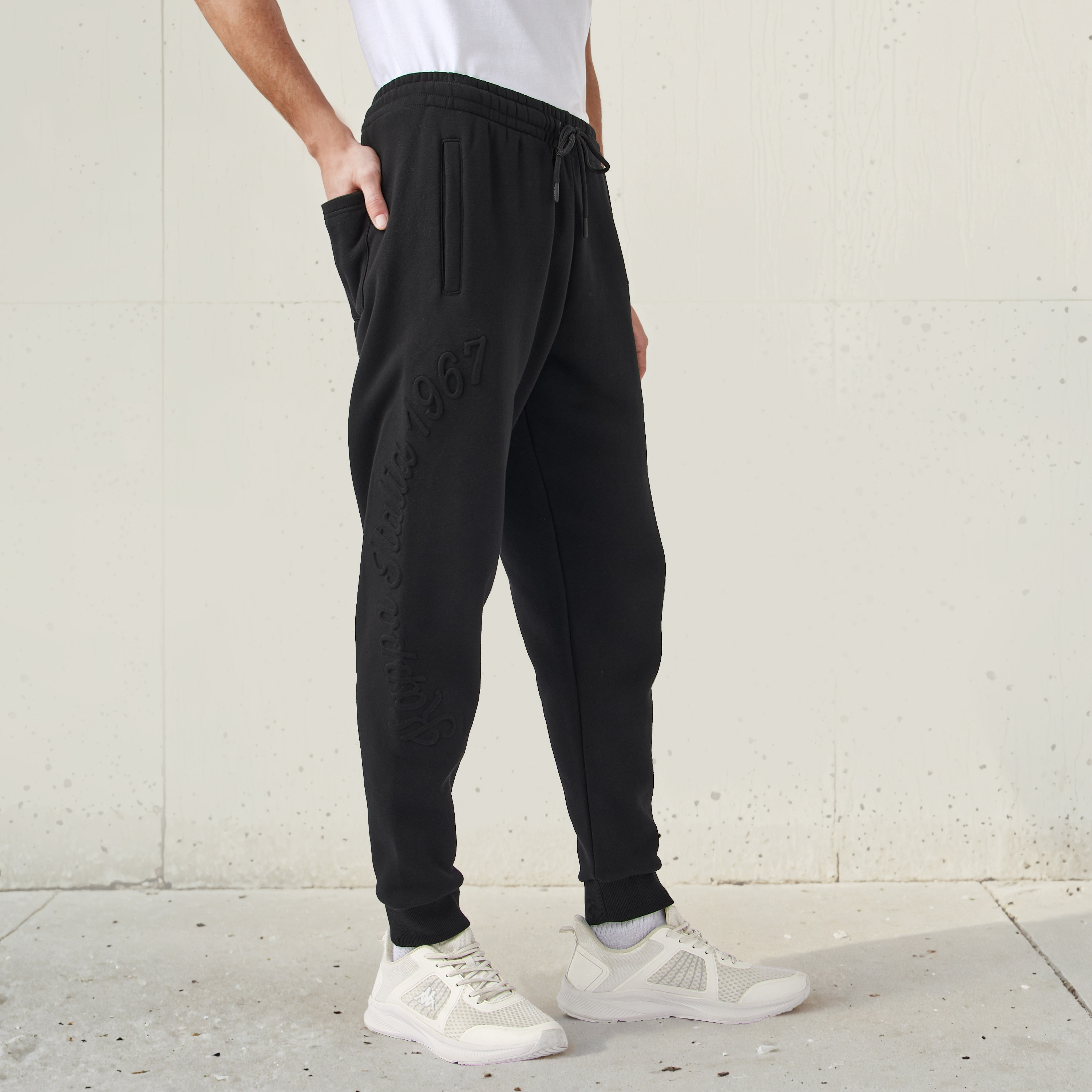 Kappa Embossed Accent Joggers-men-clothing-sportswearandactivewear-tracksuits-image-1