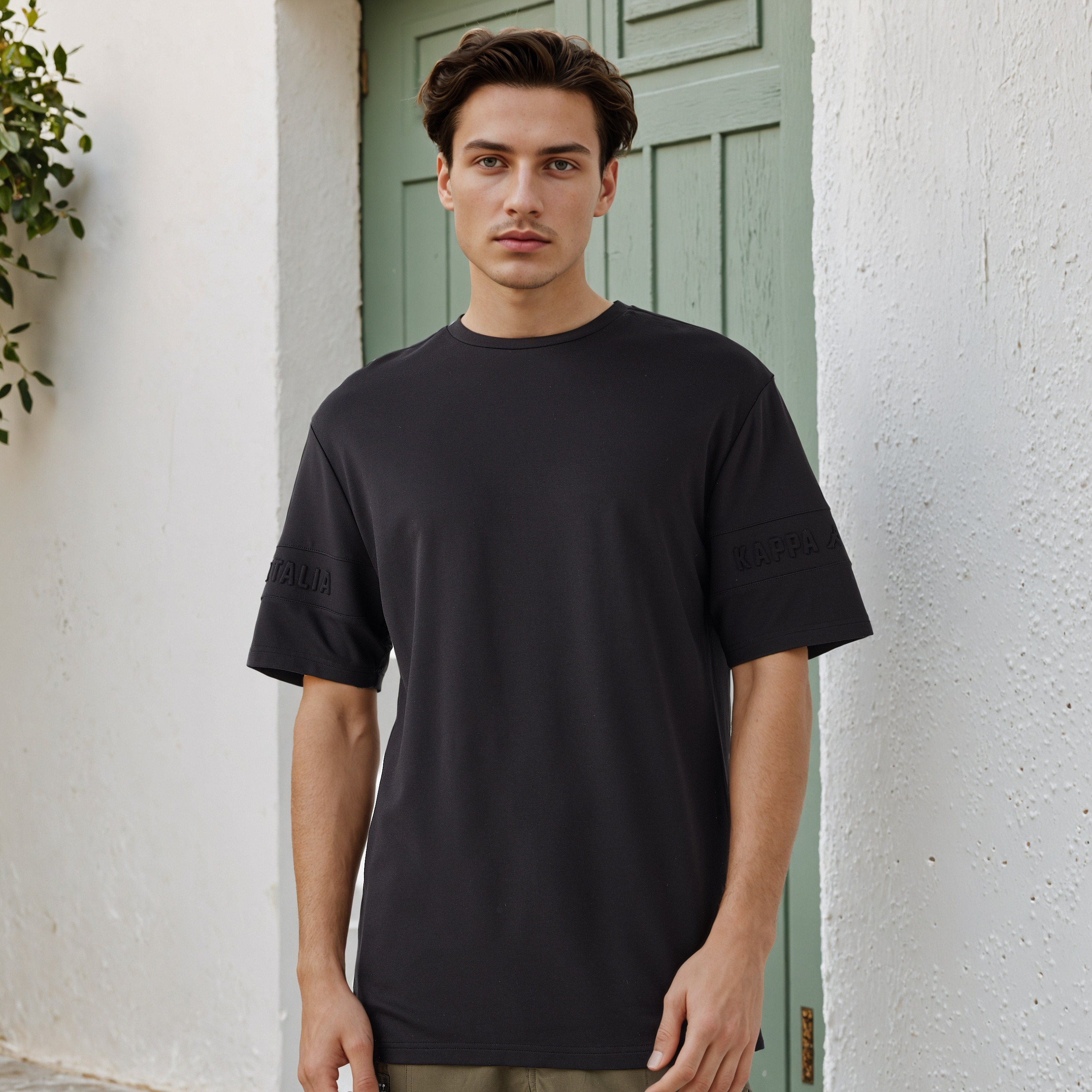 Kappa Logo Embossed T-shirt-men-clothing-sportswearandactivewear-tshirtsandpolos-image-1