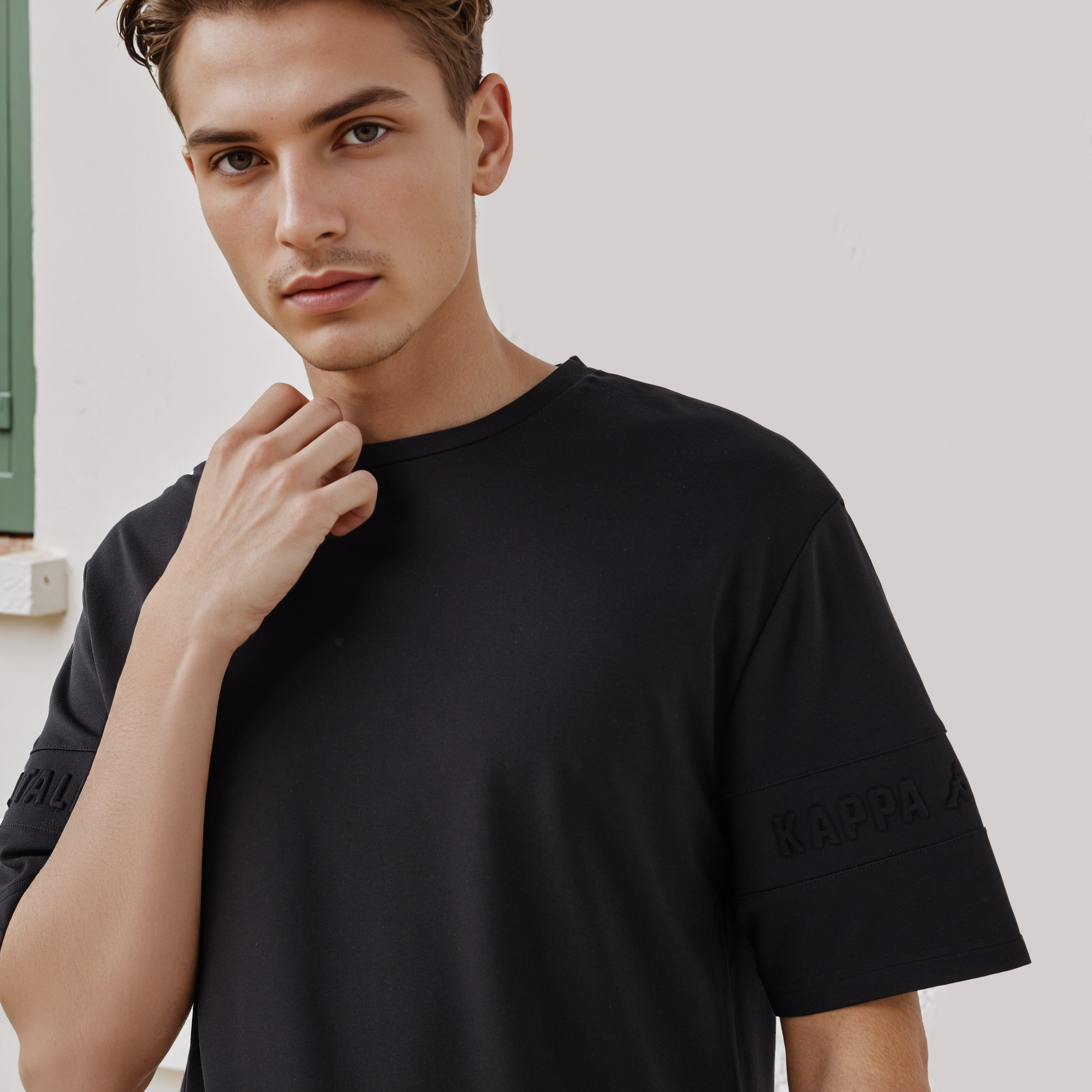 Kappa Logo Embossed T-shirt-men-clothing-sportswearandactivewear-tshirtsandpolos-image-4