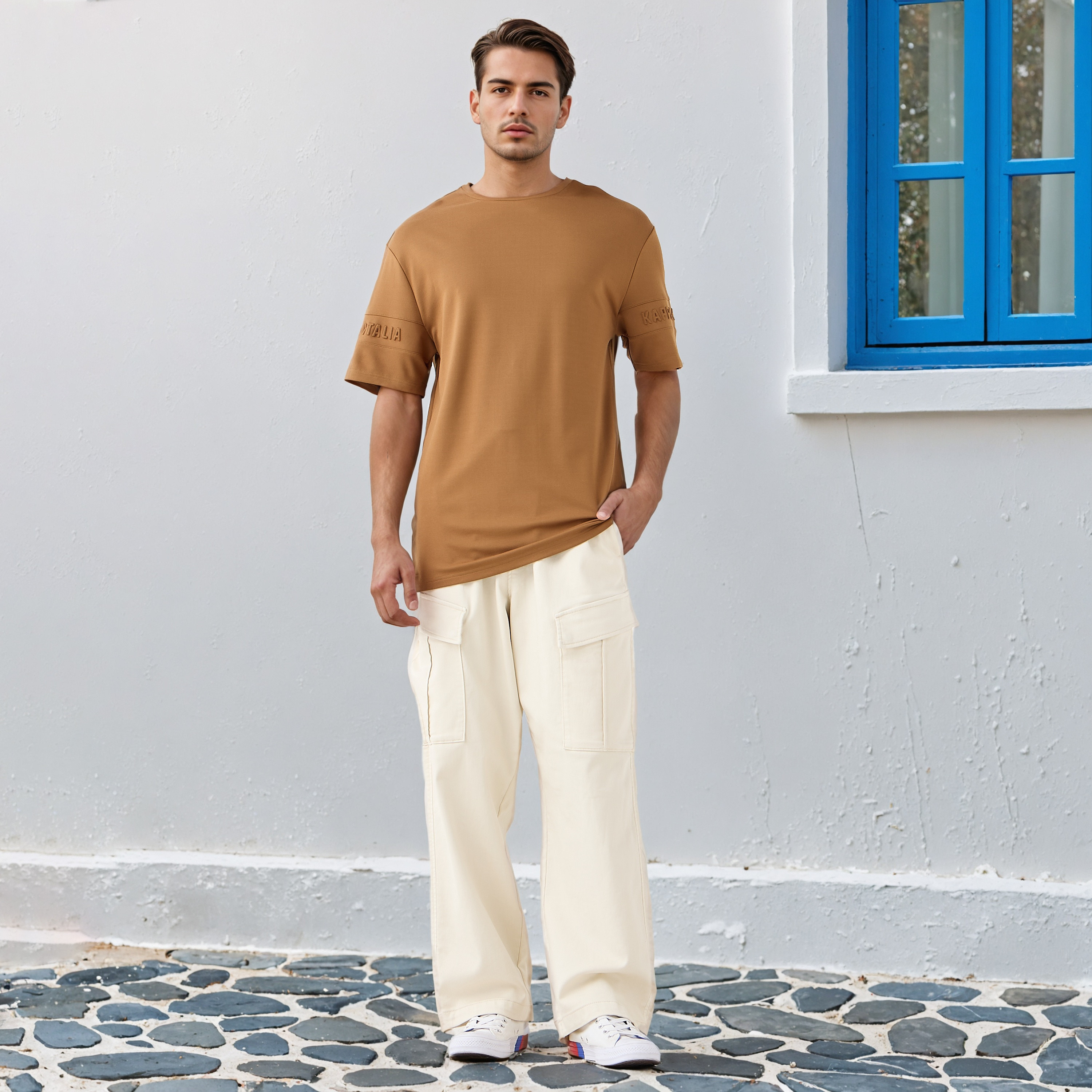 Kappa Logo Embossed T-shirt-men-clothing-sportswearandactivewear-tshirtsandpolos-image-2