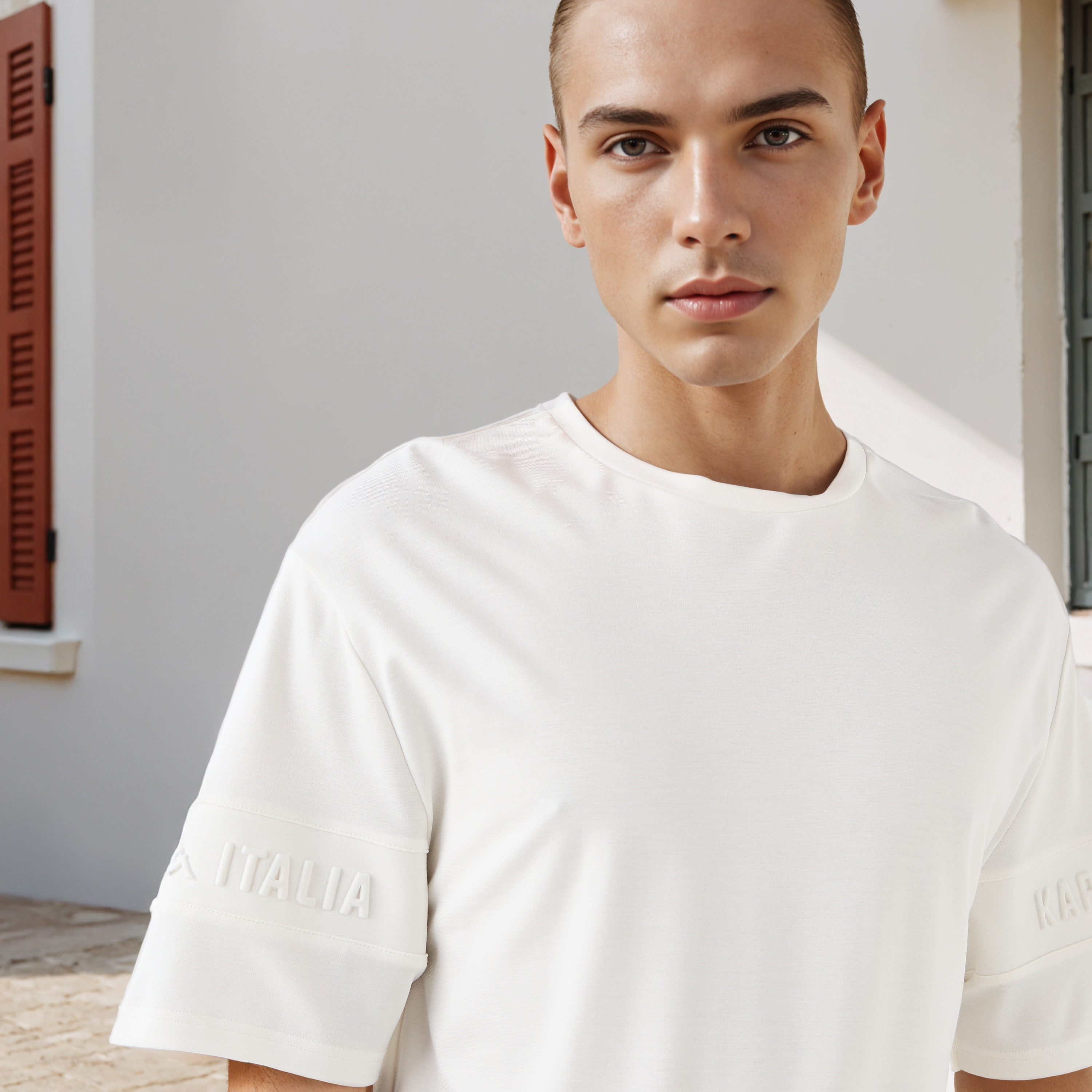 Kappa Logo Embossed T-shirt-men-clothing-sportswearandactivewear-tshirtsandpolos-image-4