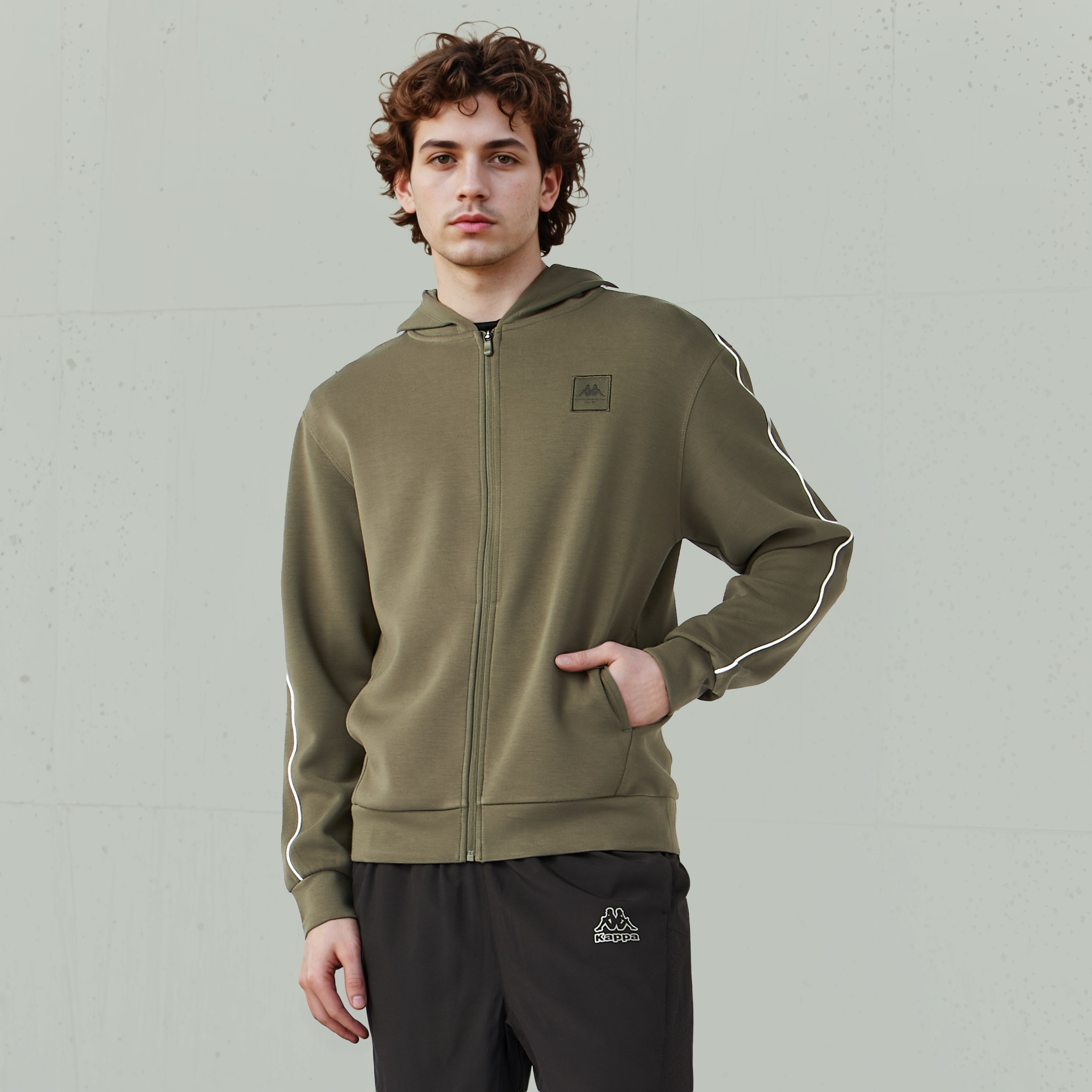 Kappa Men's Zip Through Hoodie-men-winterwear-hoodiesandsweatshirts-image-1