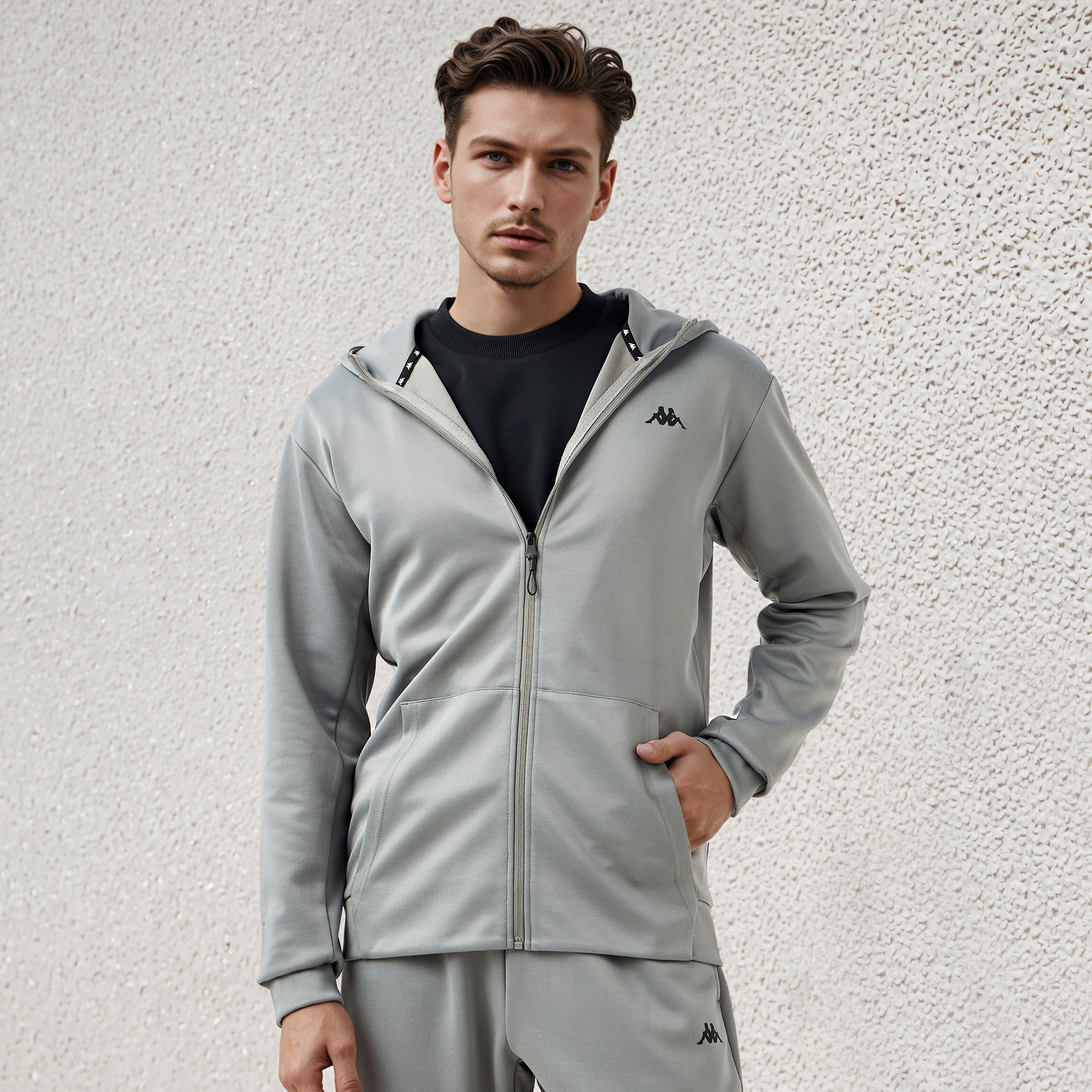 هودي رجالي بسحاب من كابا-men-winterwear-hoodiesandsweatshirts-image-1