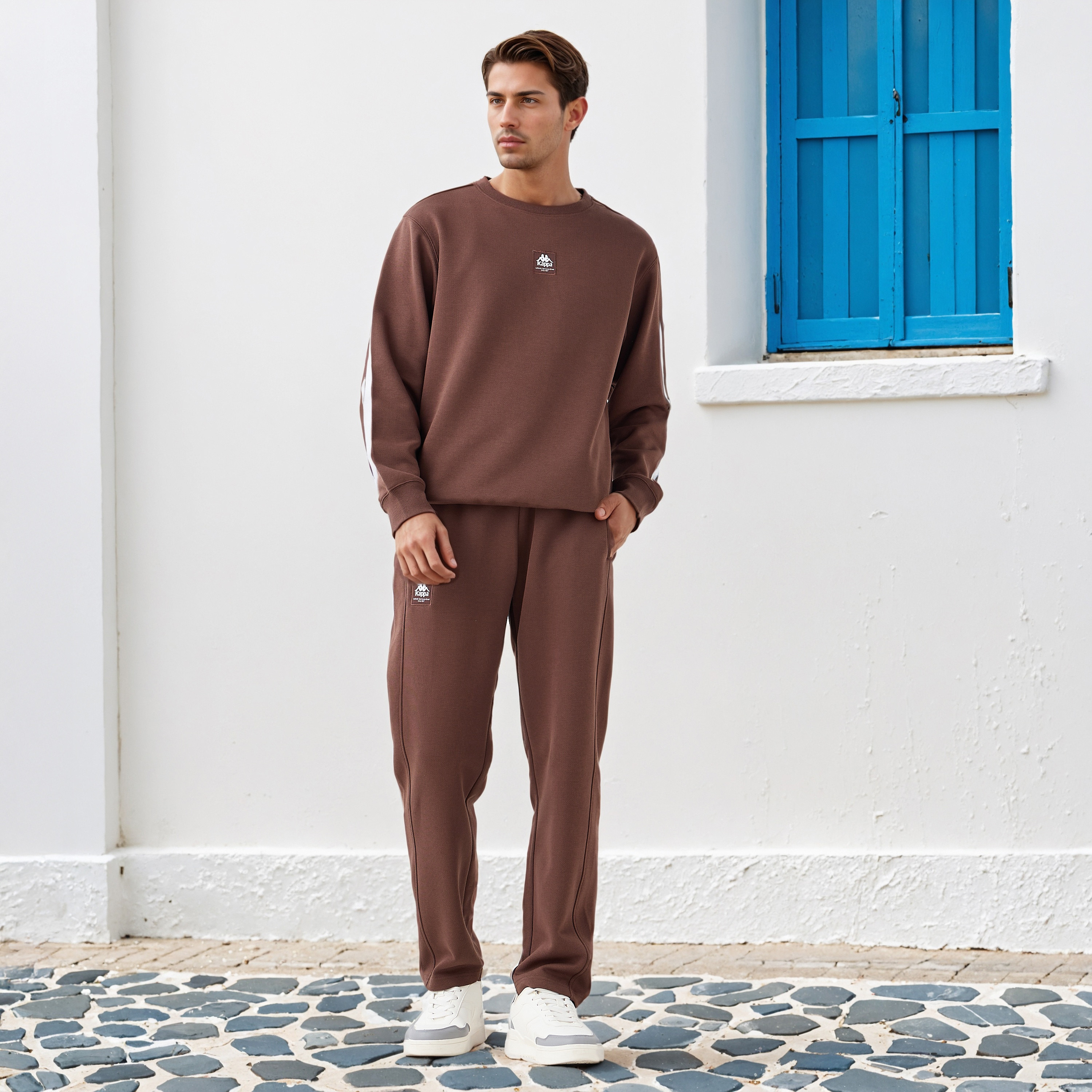 Kappa Logo Print Joggers with Pockets-men-clothing-sportswearandactivewear-bottoms-joggers-image-2