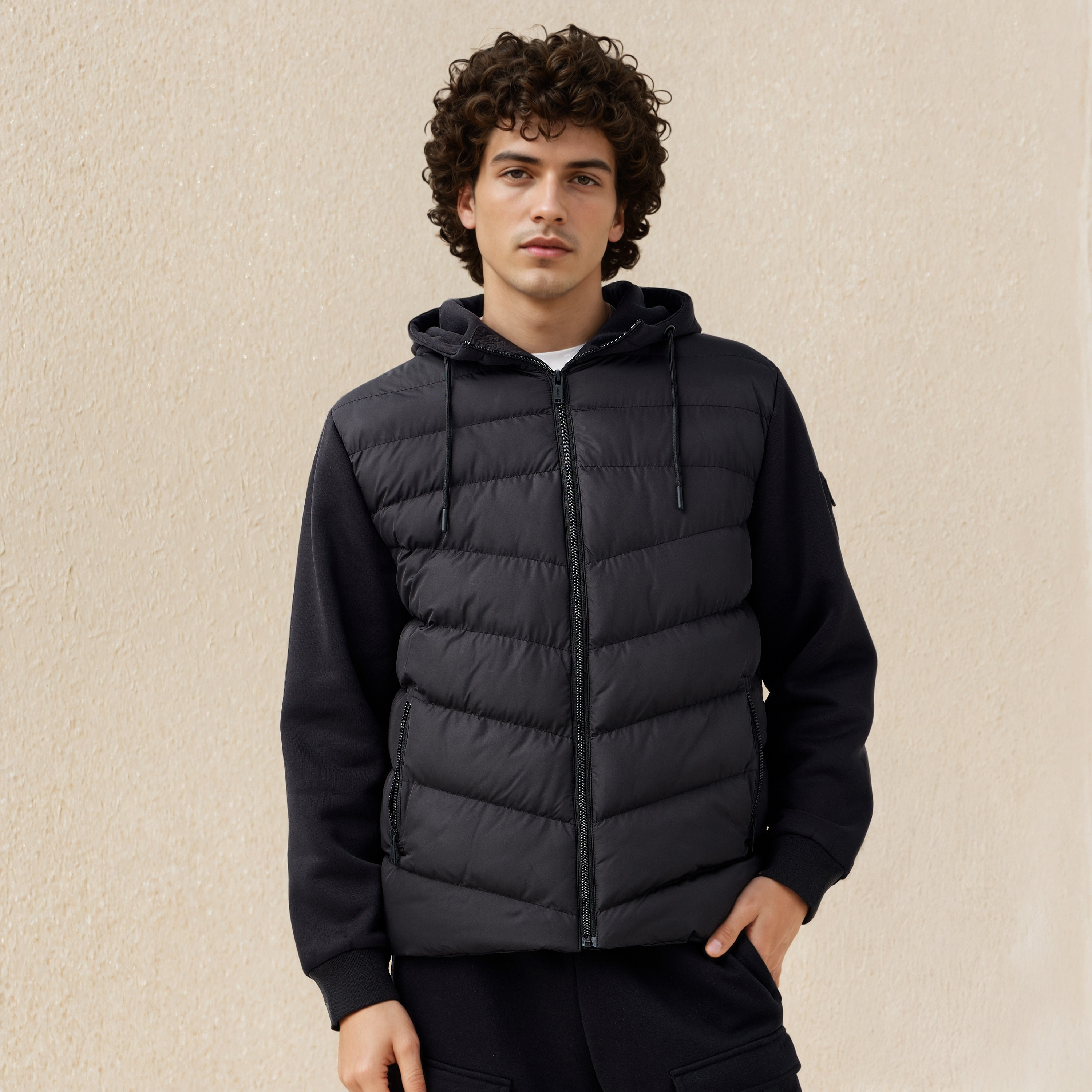 Kappa Men Regular Hooded Puffer Jacket-men-clothing-jacketsandblazers-jackets-image-1
