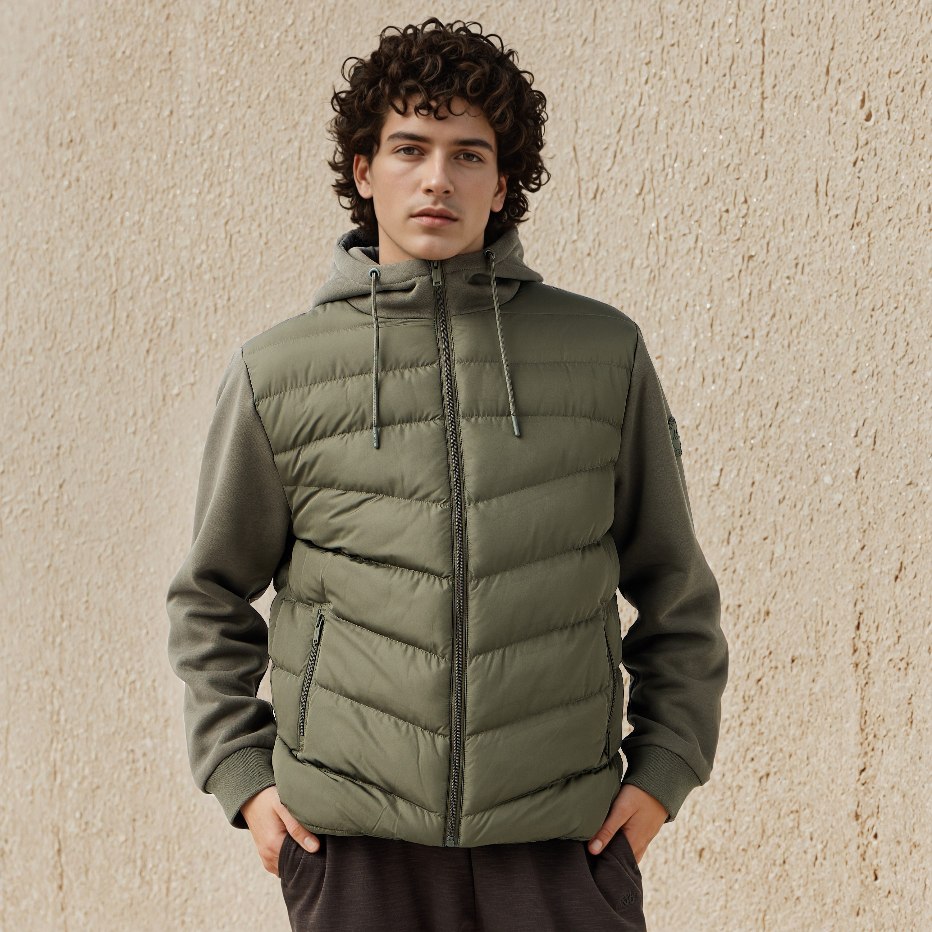 Kappa Men Regular Hooded Puffer Jacket-men-clothing-jacketsandblazers-jackets-image-1