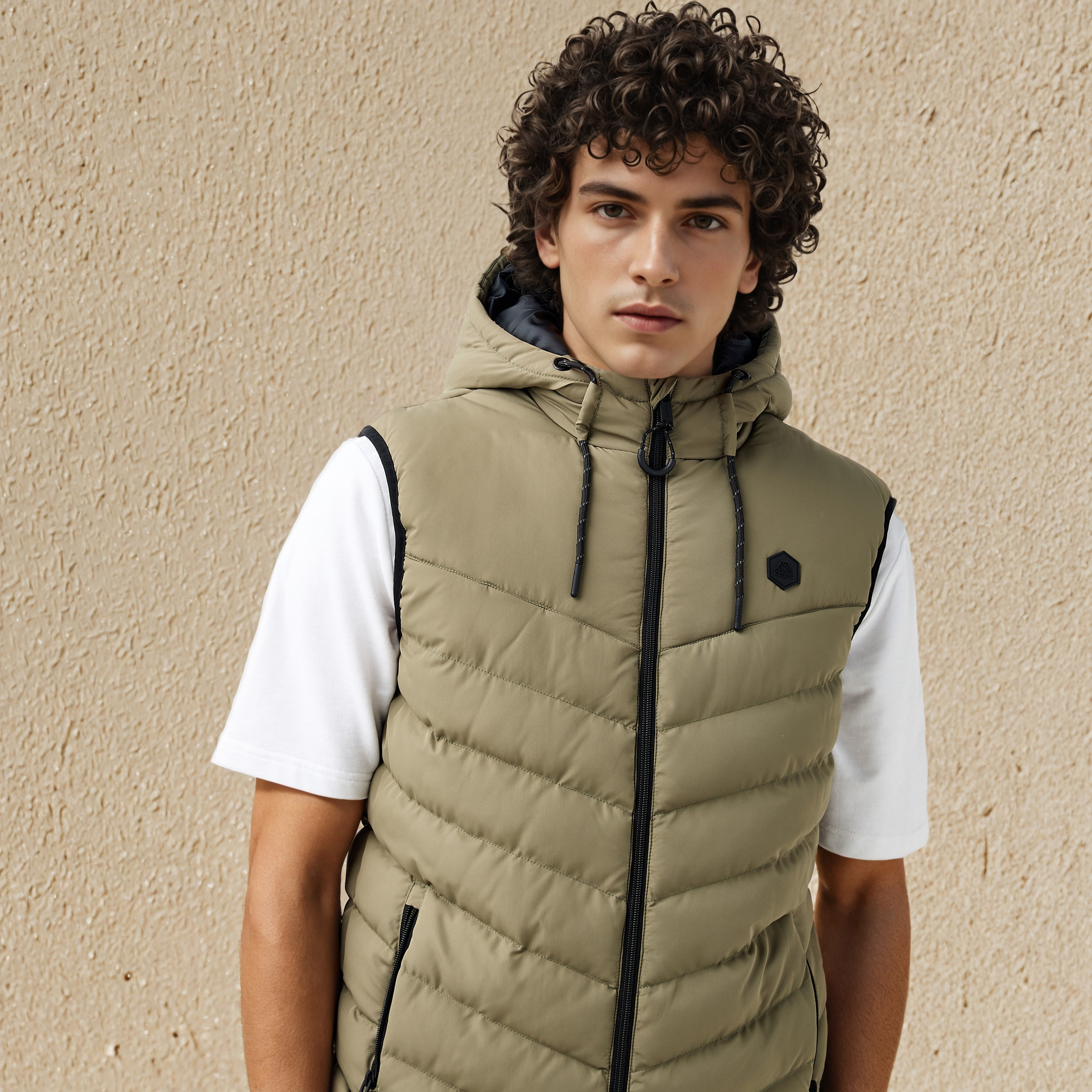 Kappa Men Sleeveless Hooded Puffer Gilet-men-clothing-jacketsandblazers-jackets-image-5