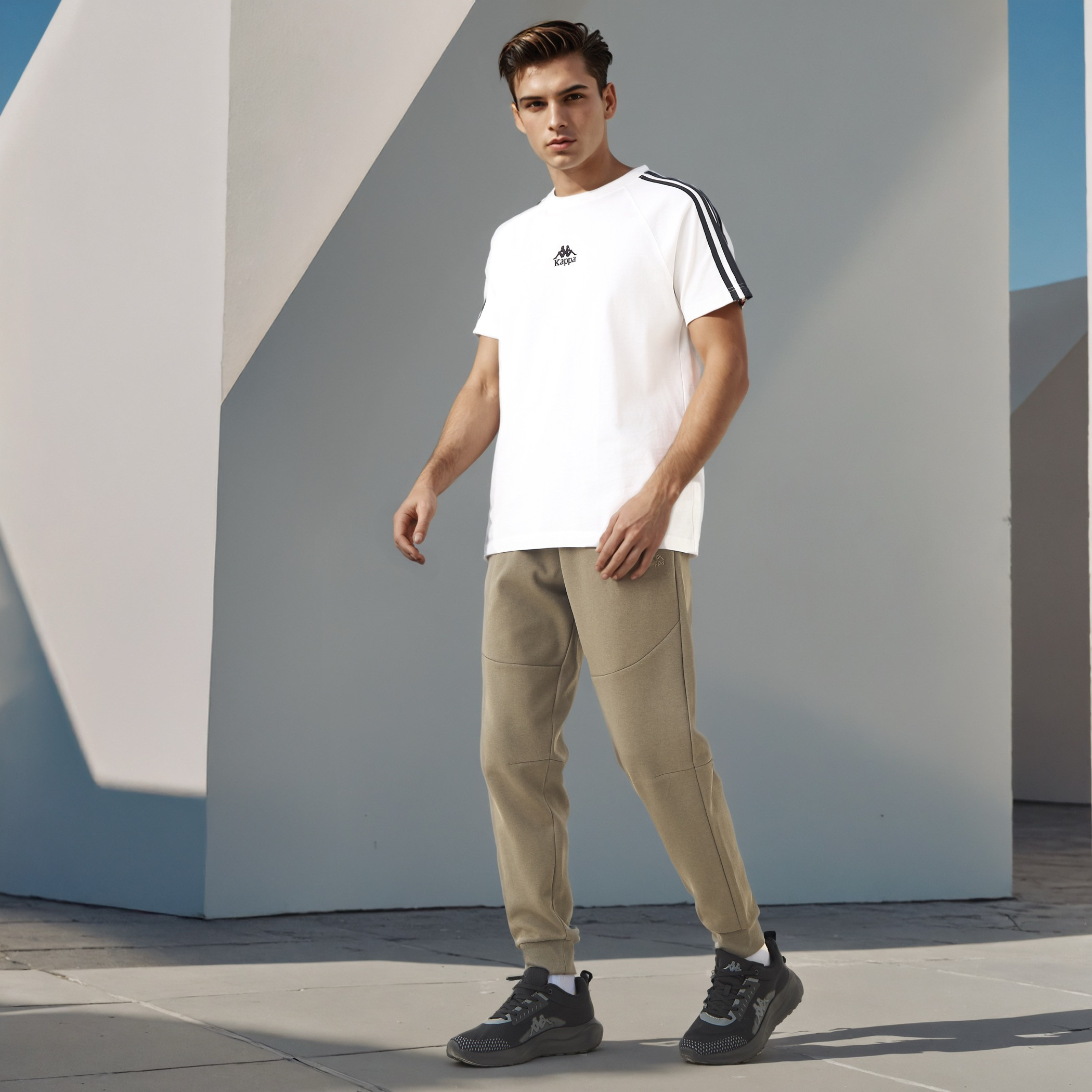 Kappa Regular Fit Panelled Joggers-men-clothing-sportswearandactivewear-bottoms-joggers-image-2
