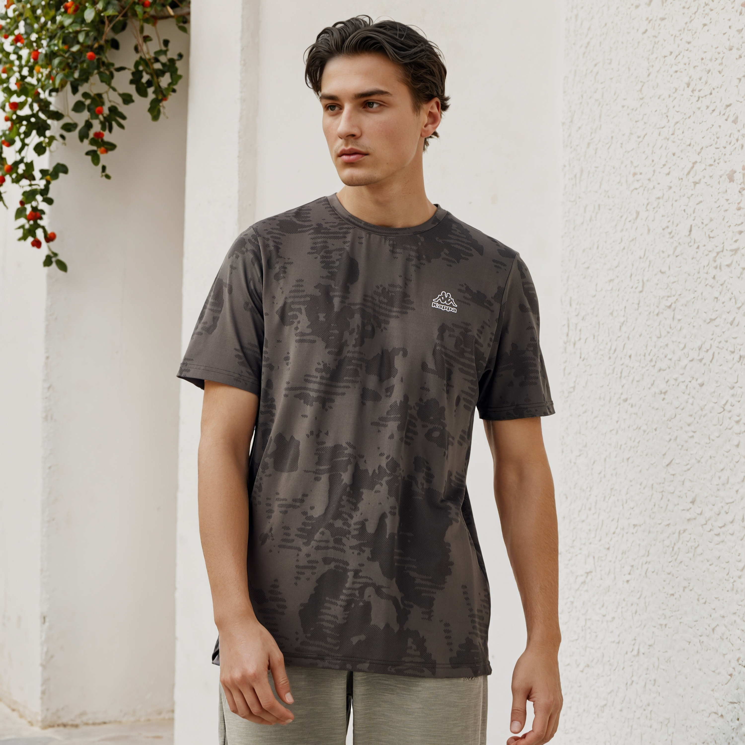 Kappa Textured Performance T-shirt-men-clothing-sportswearandactivewear-tshirtsandpolos-image-1