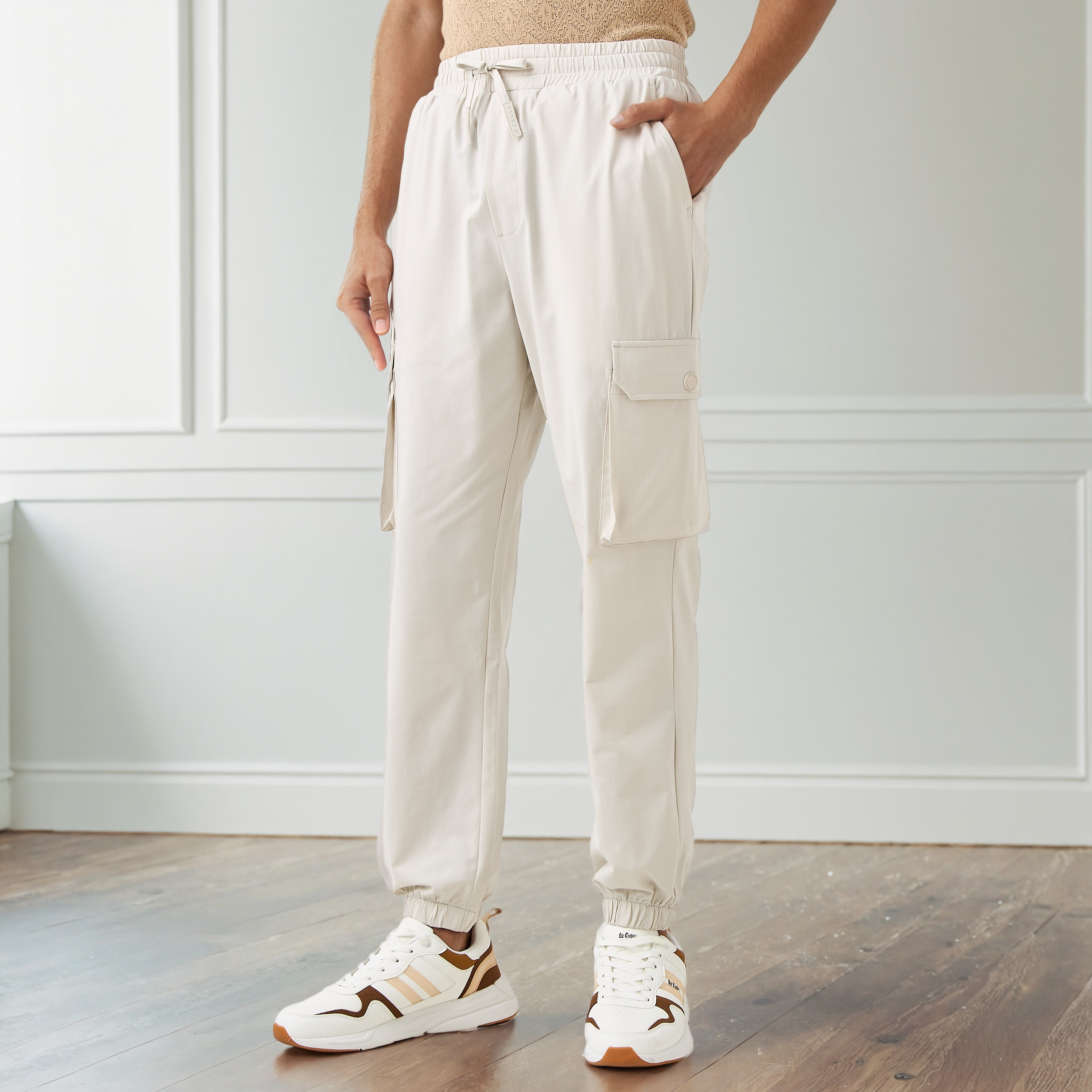 Love Pangolin Men Flexi Waist Joggers with Pockets-men-clothing-sportswearandactivewear-bottoms-joggers-image-1