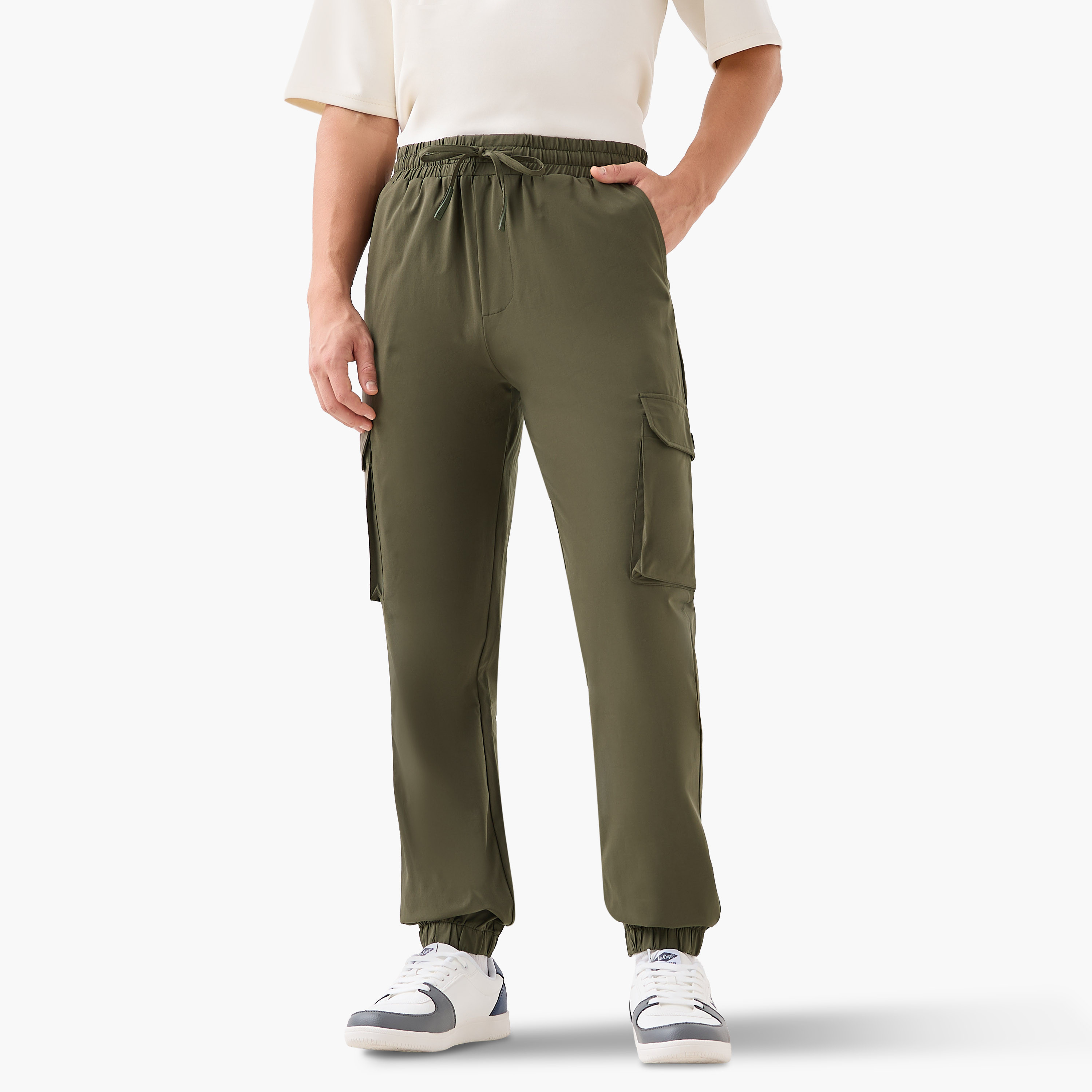 Love Pangolin Men Flexi Waist Joggers with Pockets-men-clothing-sportswearandactivewear-bottoms-joggers-image-1