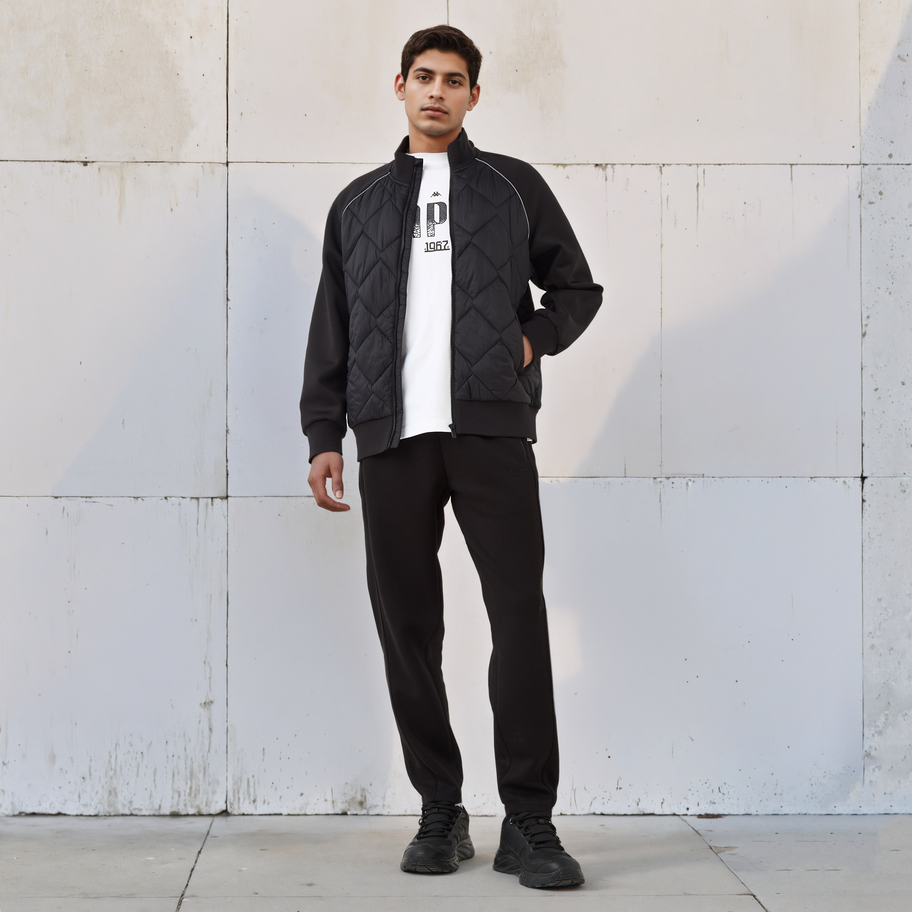 Kappa Men Quilted Zip Closure Jacket-men-clothing-jacketsandblazers-jackets-image-2