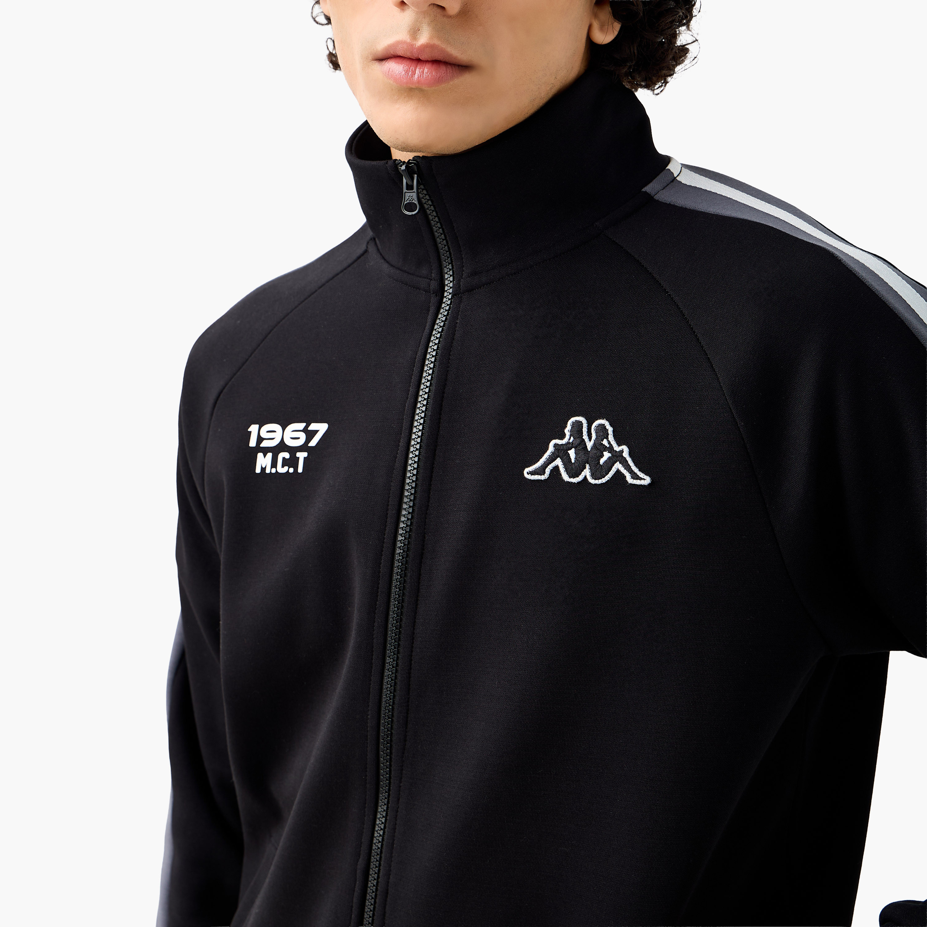 Kappa Men Regular Fit High Neck Jacket-men-clothing-jacketsandblazers-jackets-image-3