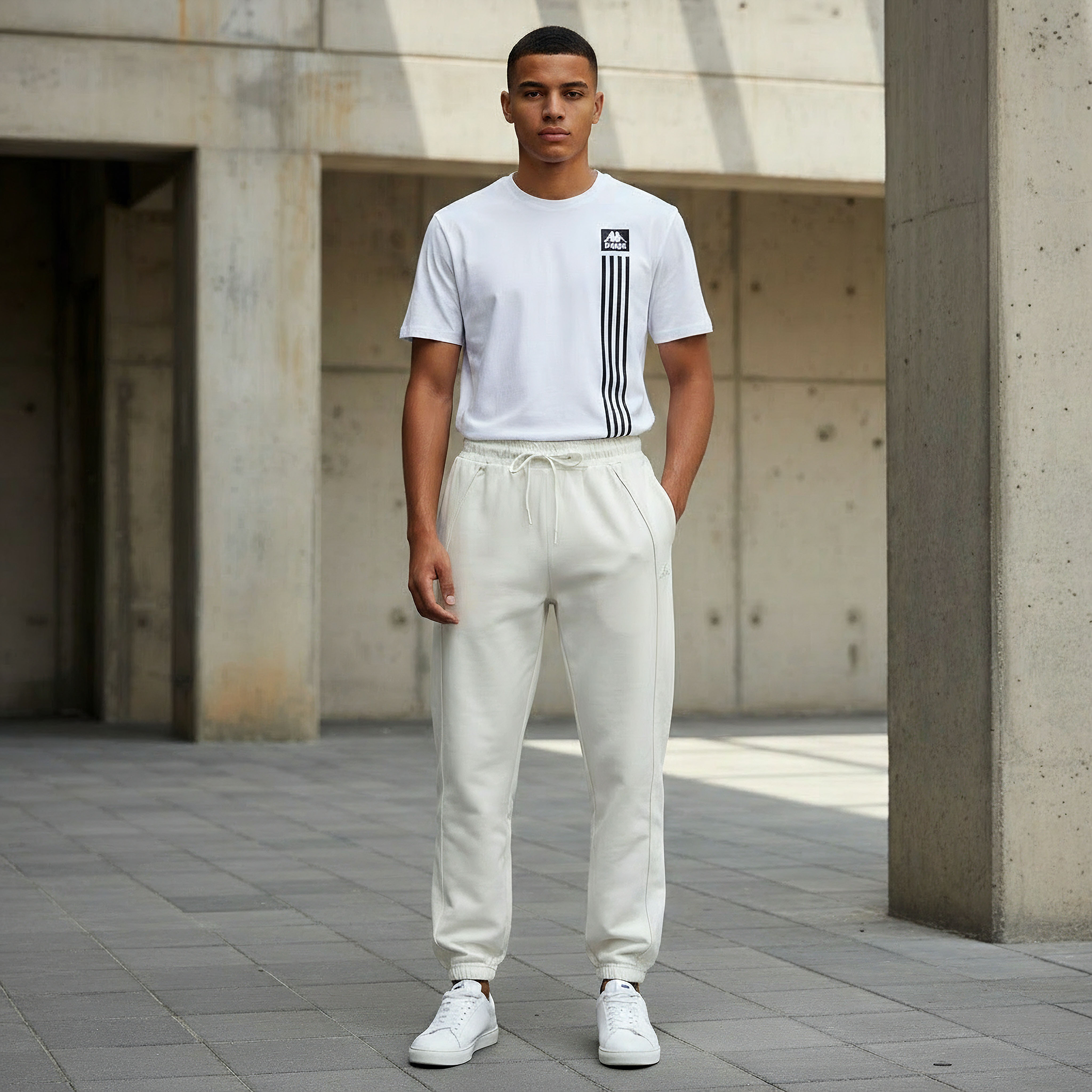 بنطلون رياضي برباط خصر للرجال من كابا-men-clothing-sportswearandactivewear-bottoms-joggers-image-4