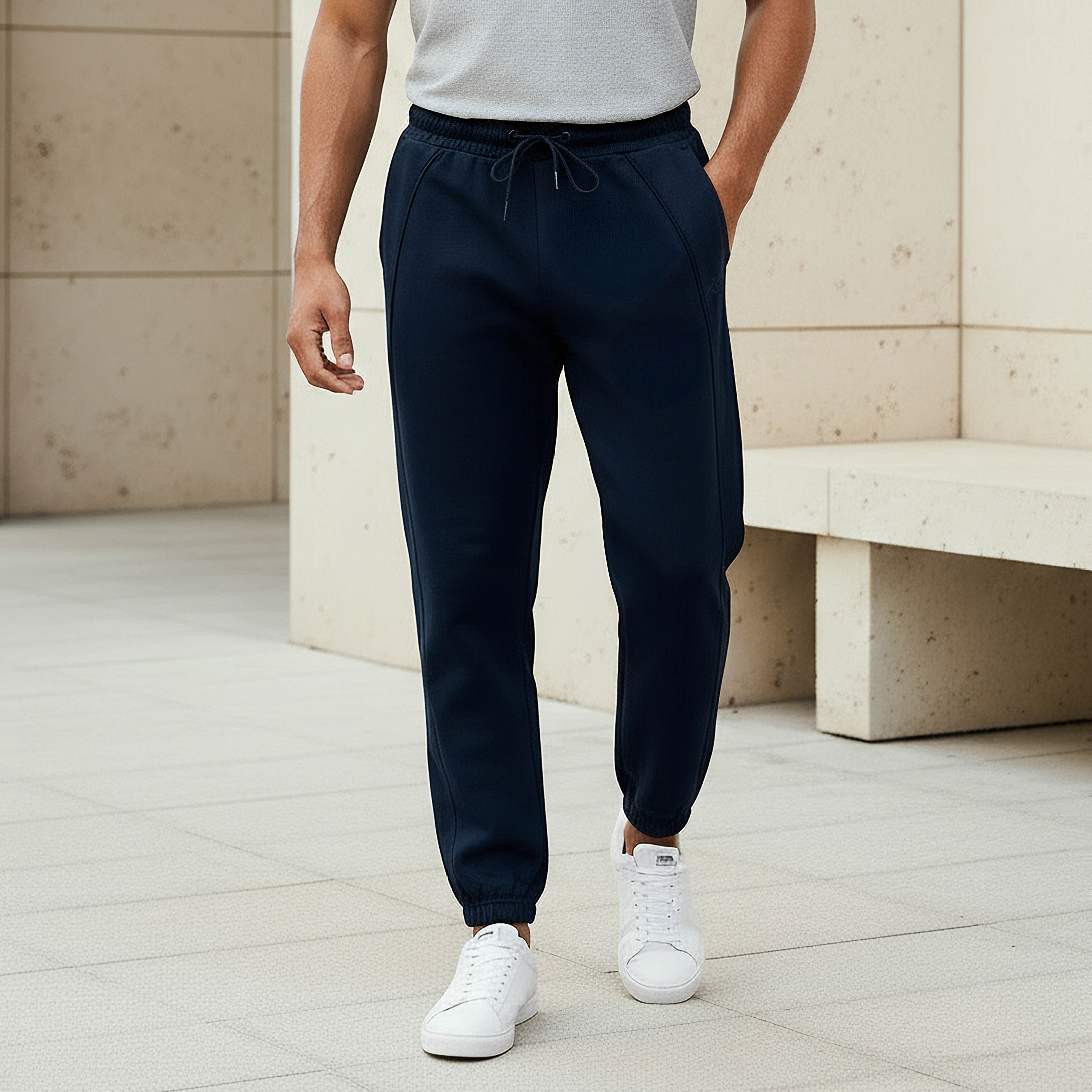 Kappa Men Drawstring Waist Joggers-men-clothing-sportswearandactivewear-bottoms-joggers-image-1