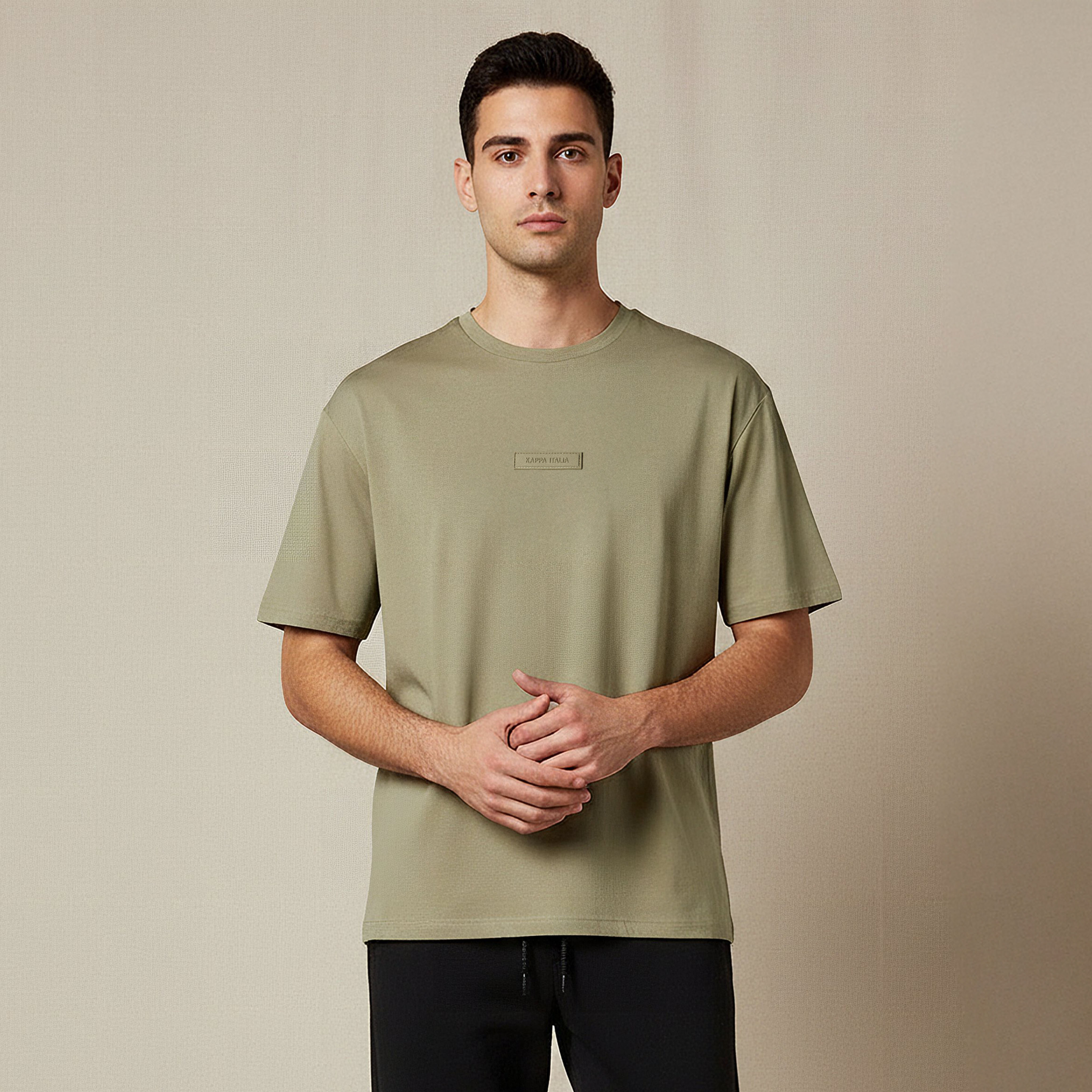 Kappa Men Regular Fit Crew Neck Short Sleeve Logo Applique T-shirt-men-clothing-sportswearandactivewear-tshirtsandpolos-image-1