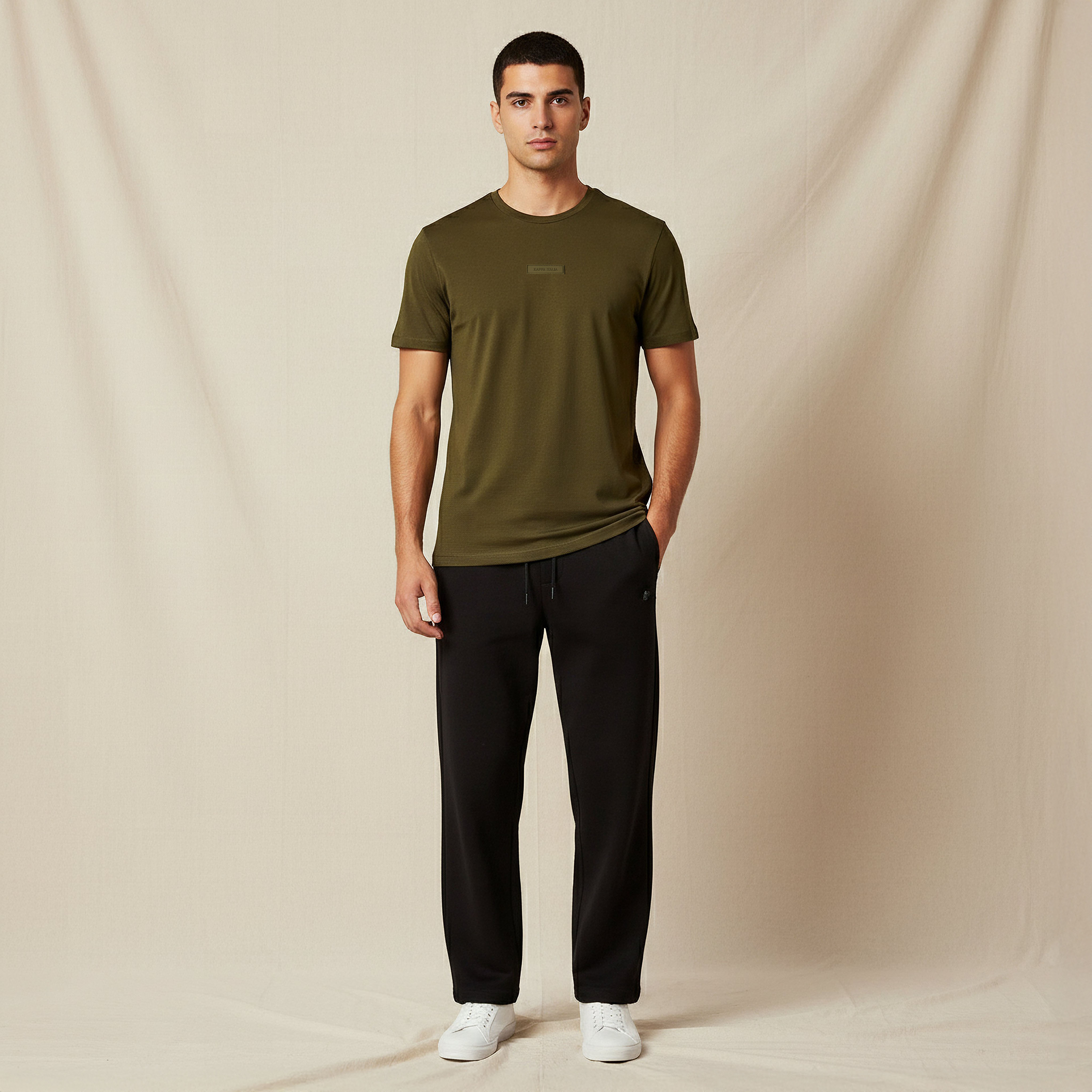 Kappa Men Regular Fit Crew Neck Short Sleeve Logo Applique T-shirt-men-clothing-sportswearandactivewear-tshirtsandpolos-image-2