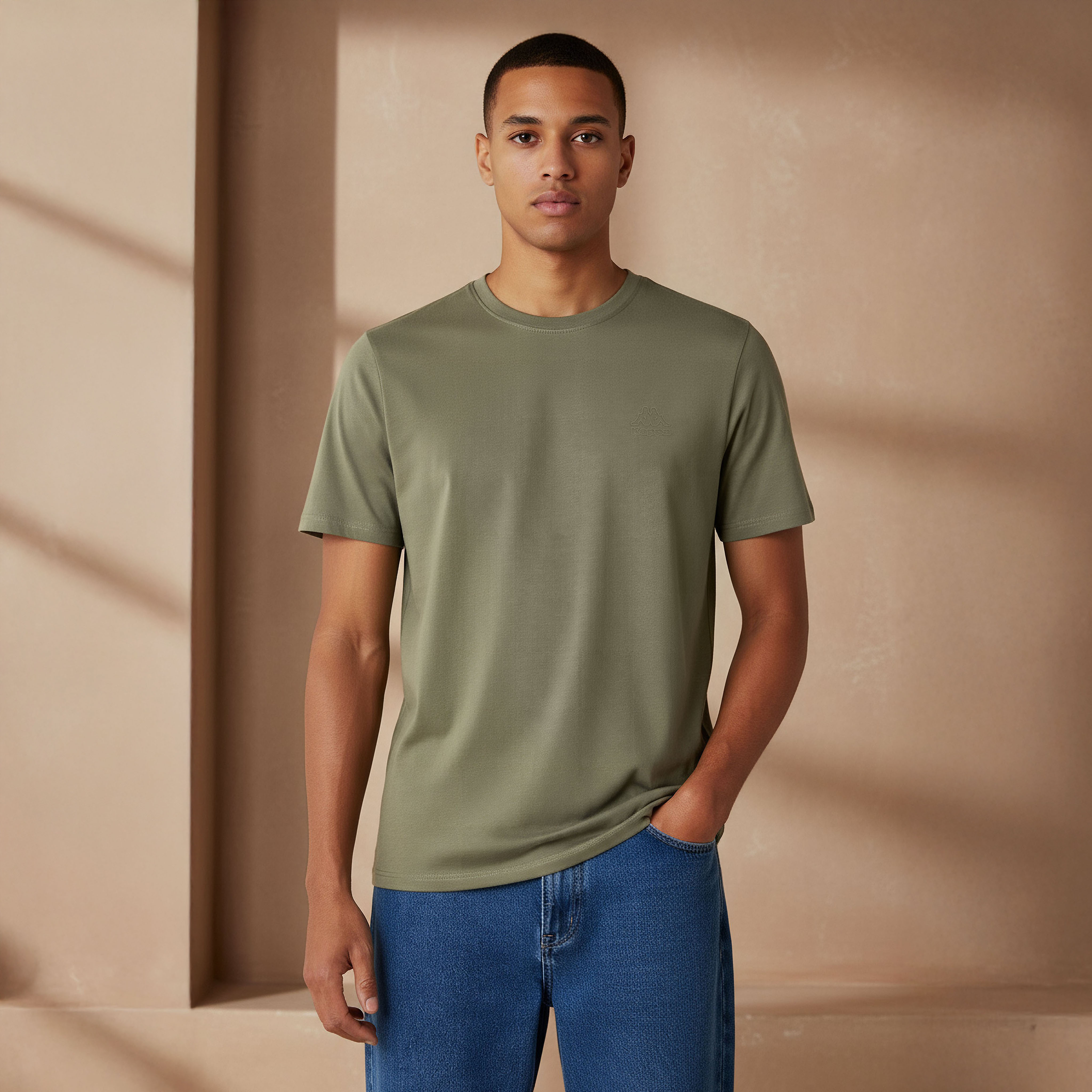Kappa Men Logo Print T-shirt-men-clothing-sportswearandactivewear-tshirtsandpolos-image-1