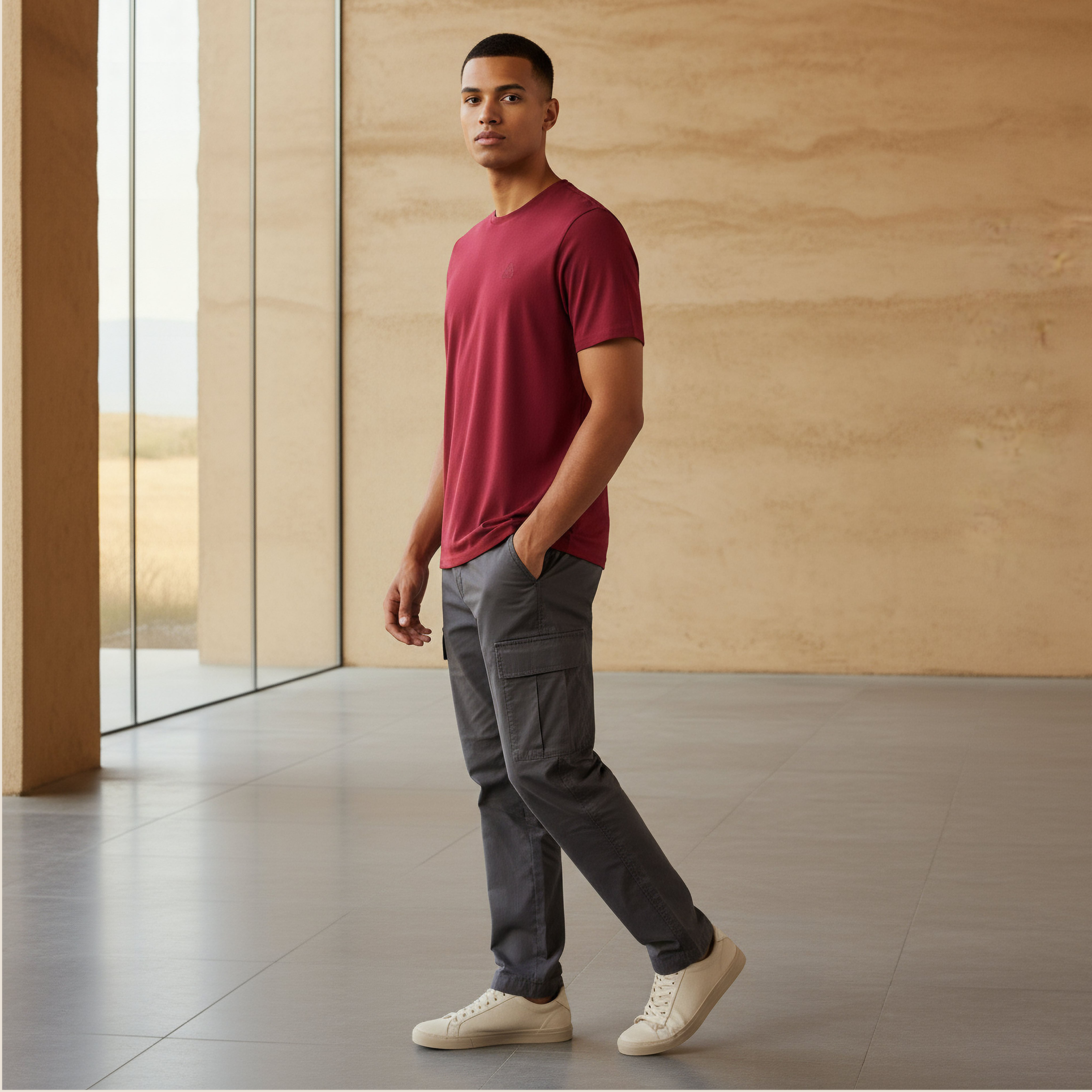 Kappa Men Logo Print T-shirt-men-clothing-sportswearandactivewear-tshirtsandpolos-image-2
