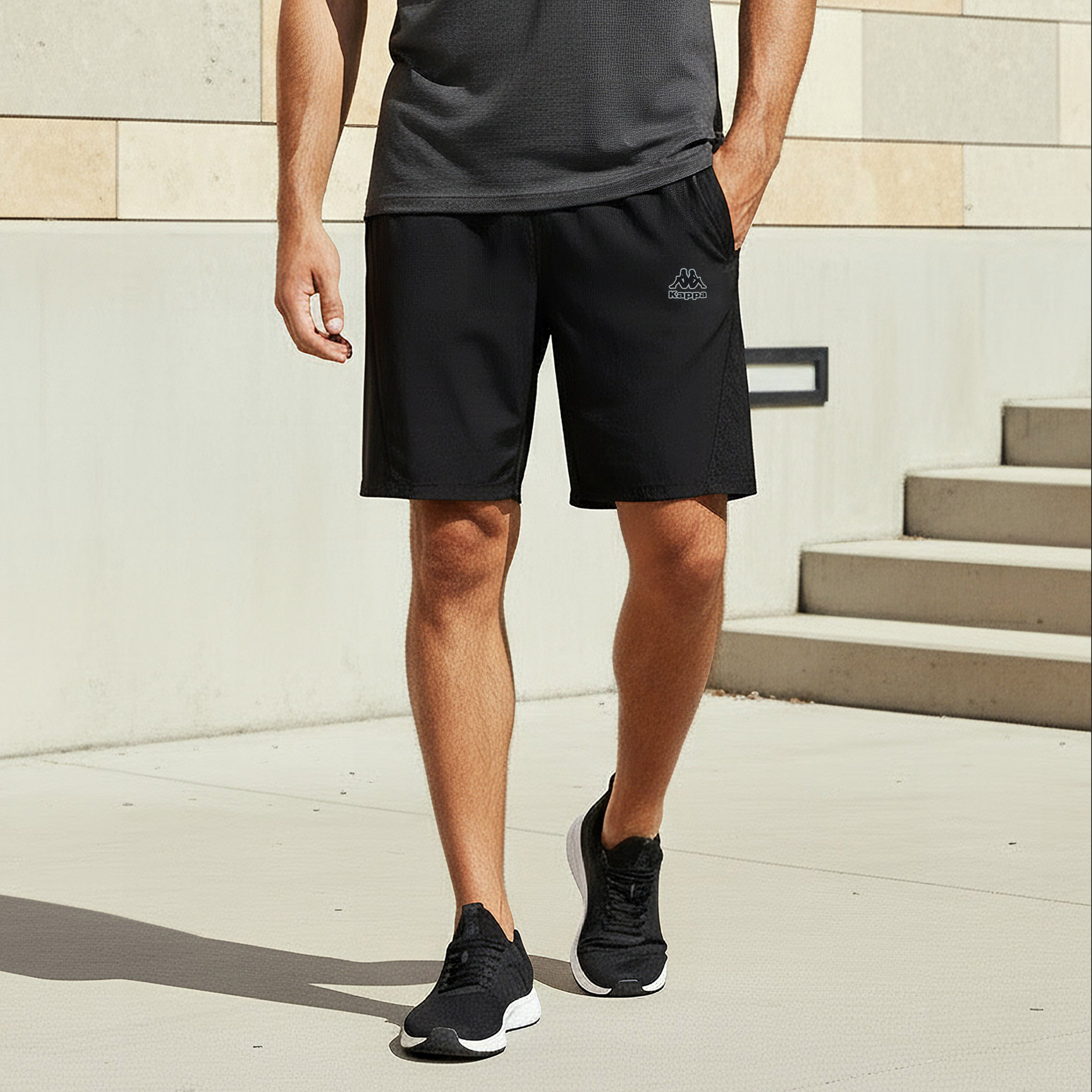 Kappa Regular Fit Shorts with Mesh Panel-men-clothing-bottoms-shorts-image-1