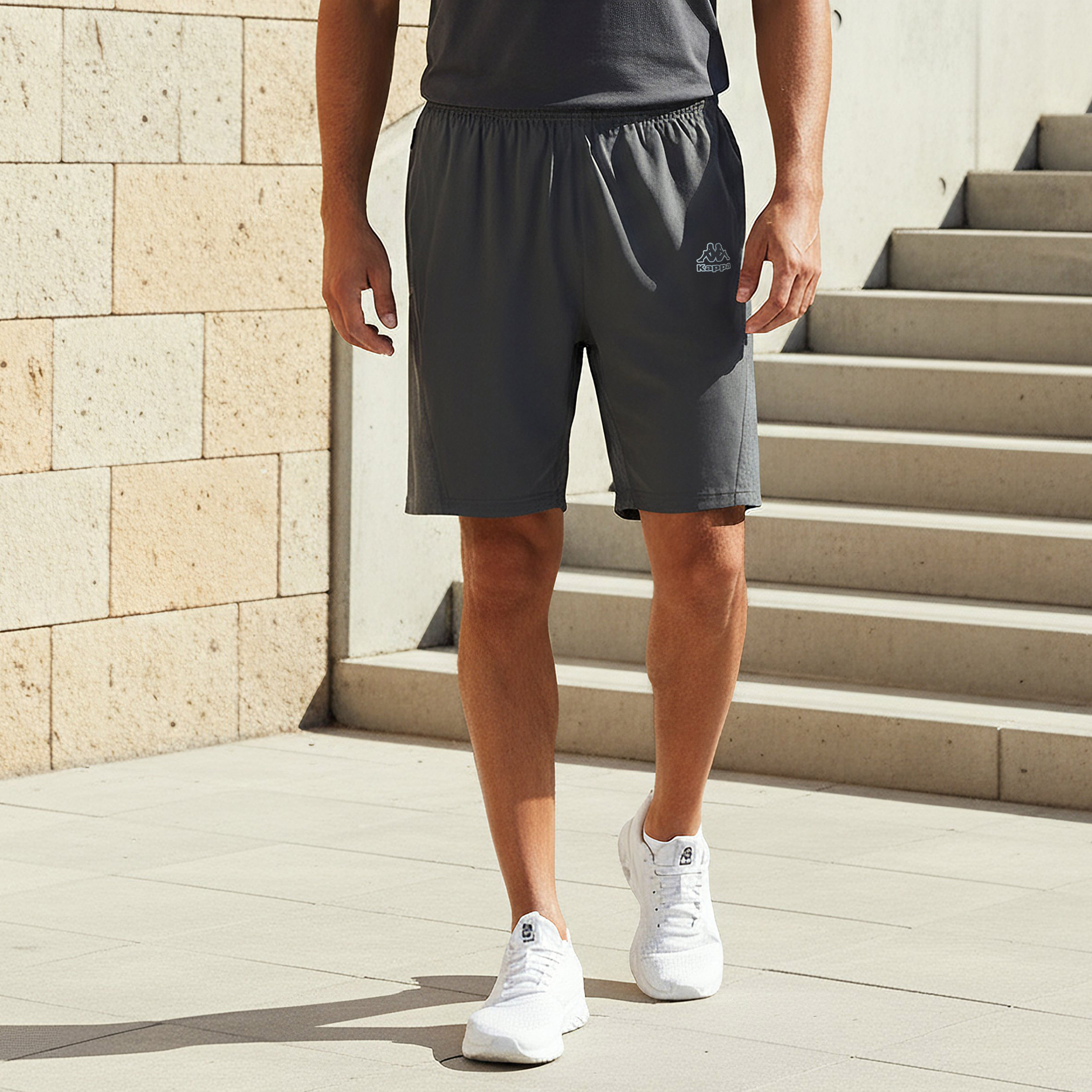 Kappa Regular Fit Shorts with Mesh Panel-men-clothing-bottoms-shorts-image-1