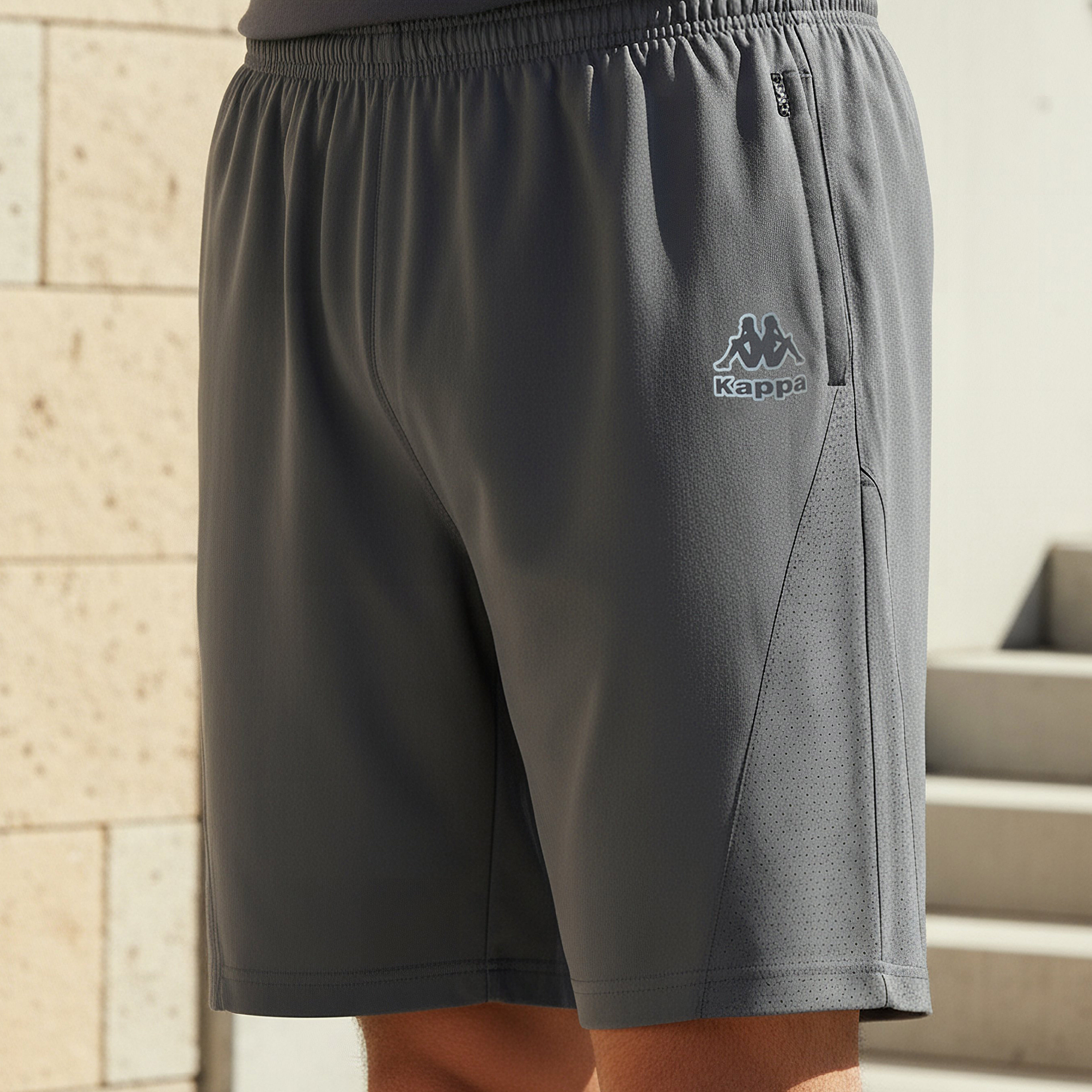 Kappa Regular Fit Shorts with Mesh Panel-men-clothing-bottoms-shorts-image-4