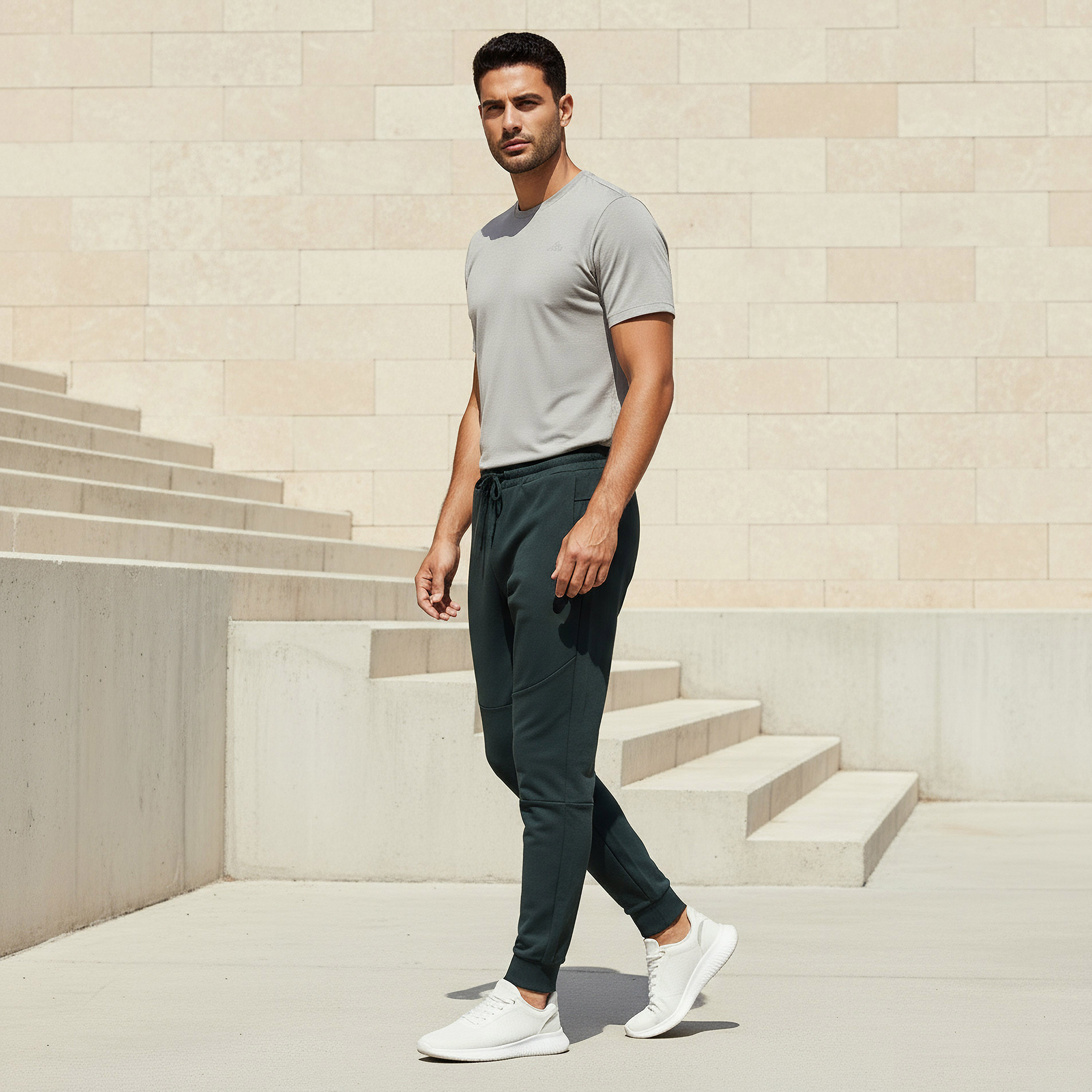 Kappa Men Drawstring Waist Joggers-men-clothing-sportswearandactivewear-bottoms-joggers-image-2