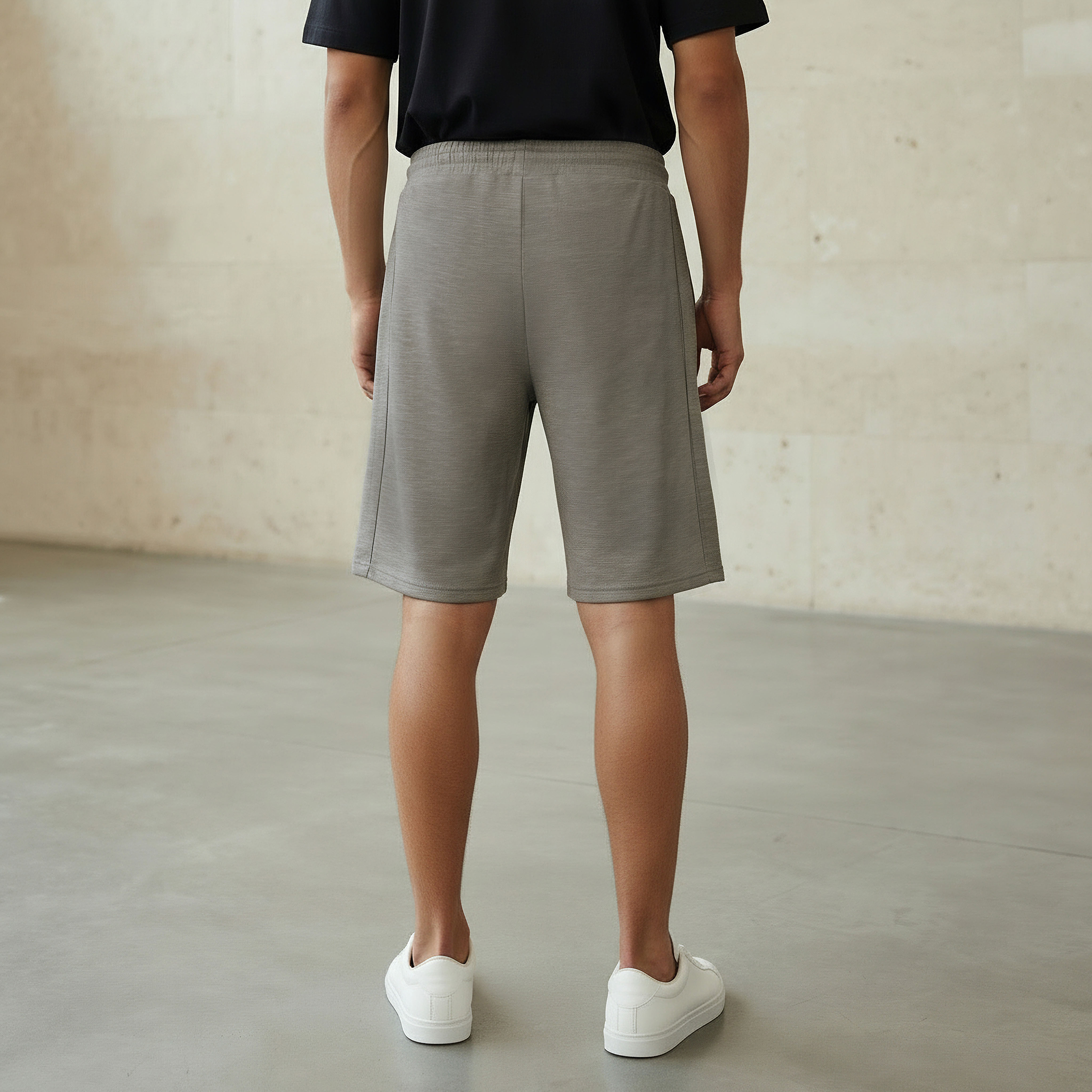 شورت غير قابل للتمدد بقصّة عادية مع جيوب من كابا-men-clothing-bottoms-shorts-image-1