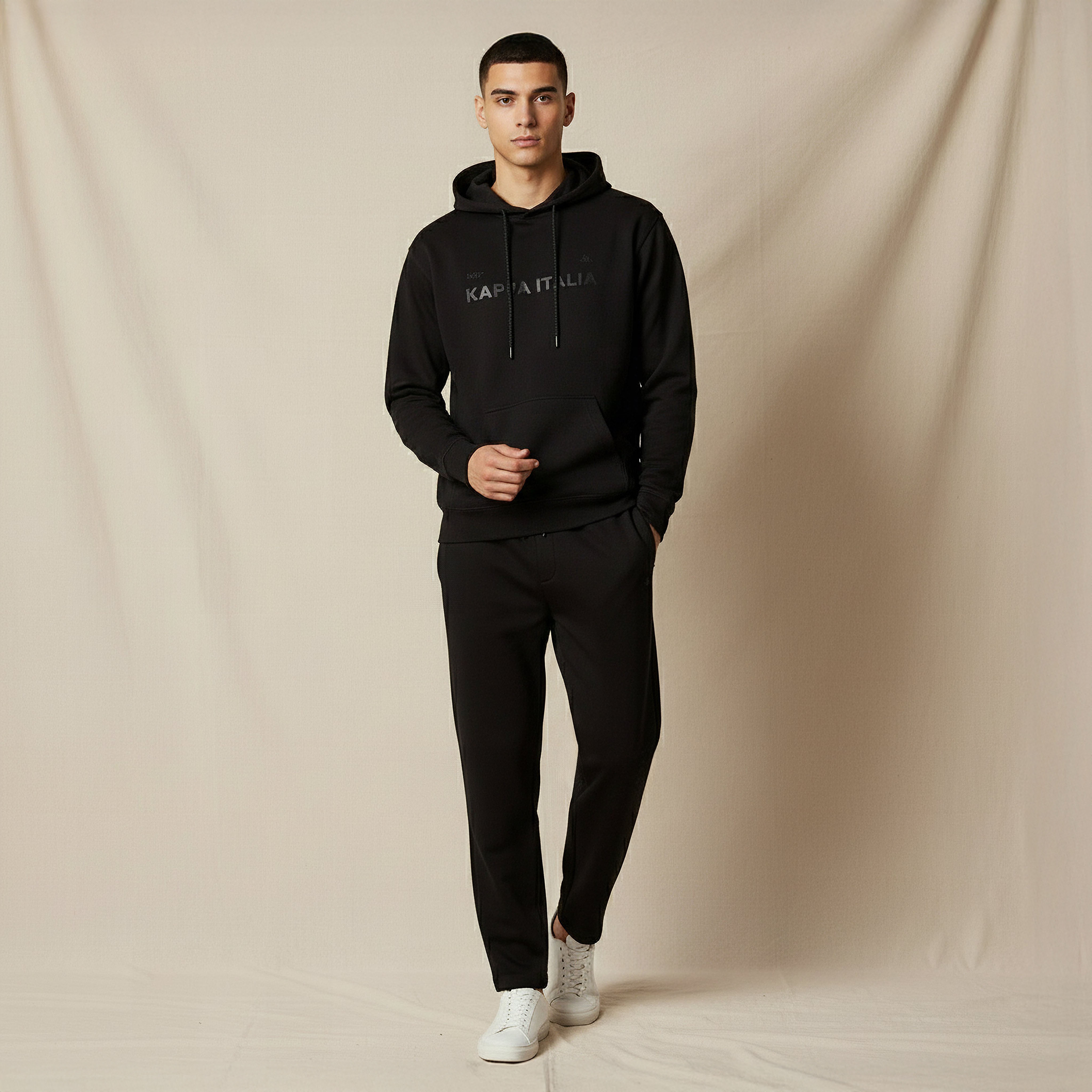 Kappa Men Relaxed Fit Joggers with Pockets-men-clothing-sportswearandactivewear-bottoms-joggers-image-2