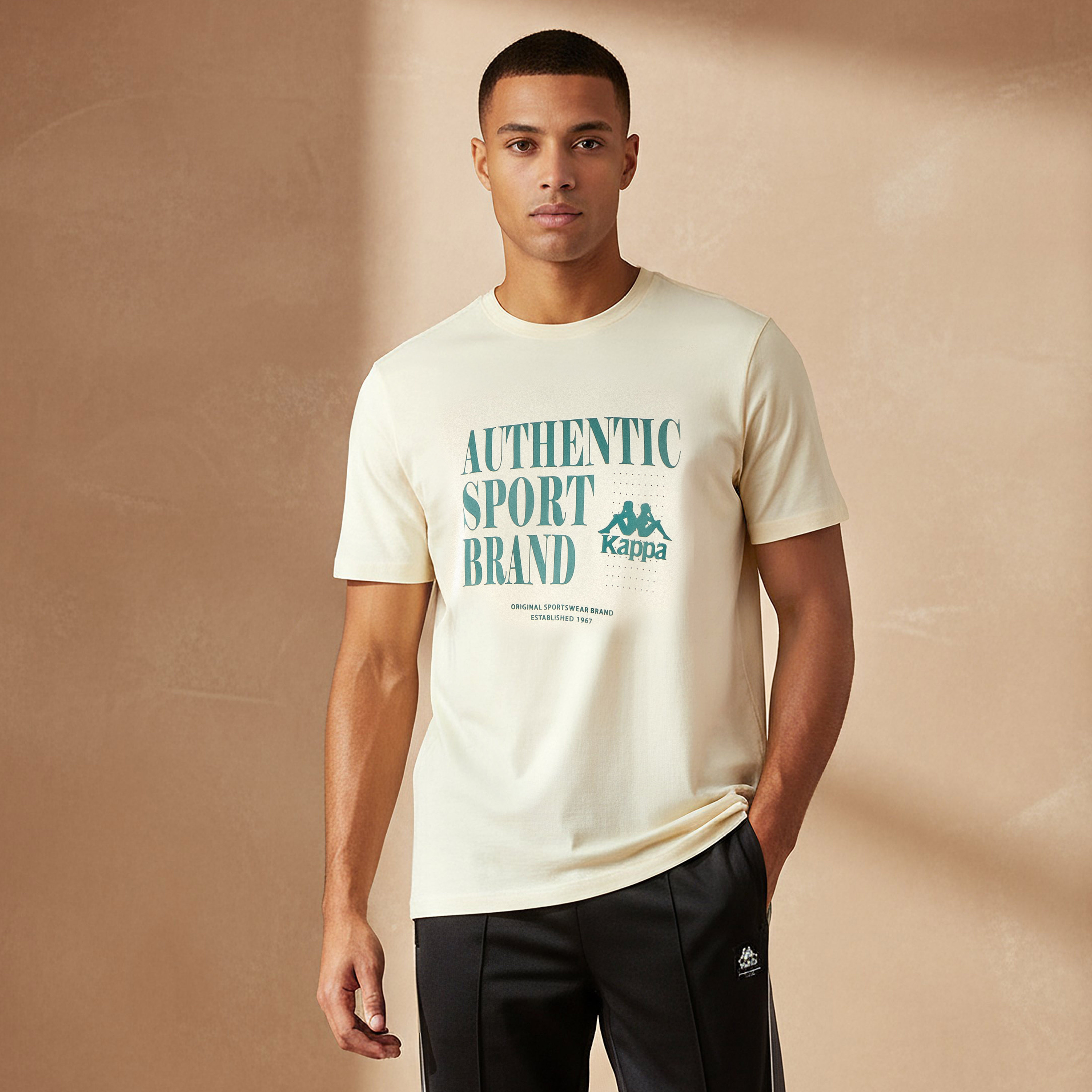 Kappa Men Logo Print T-shirt-men-clothing-sportswearandactivewear-tshirtsandpolos-image-1