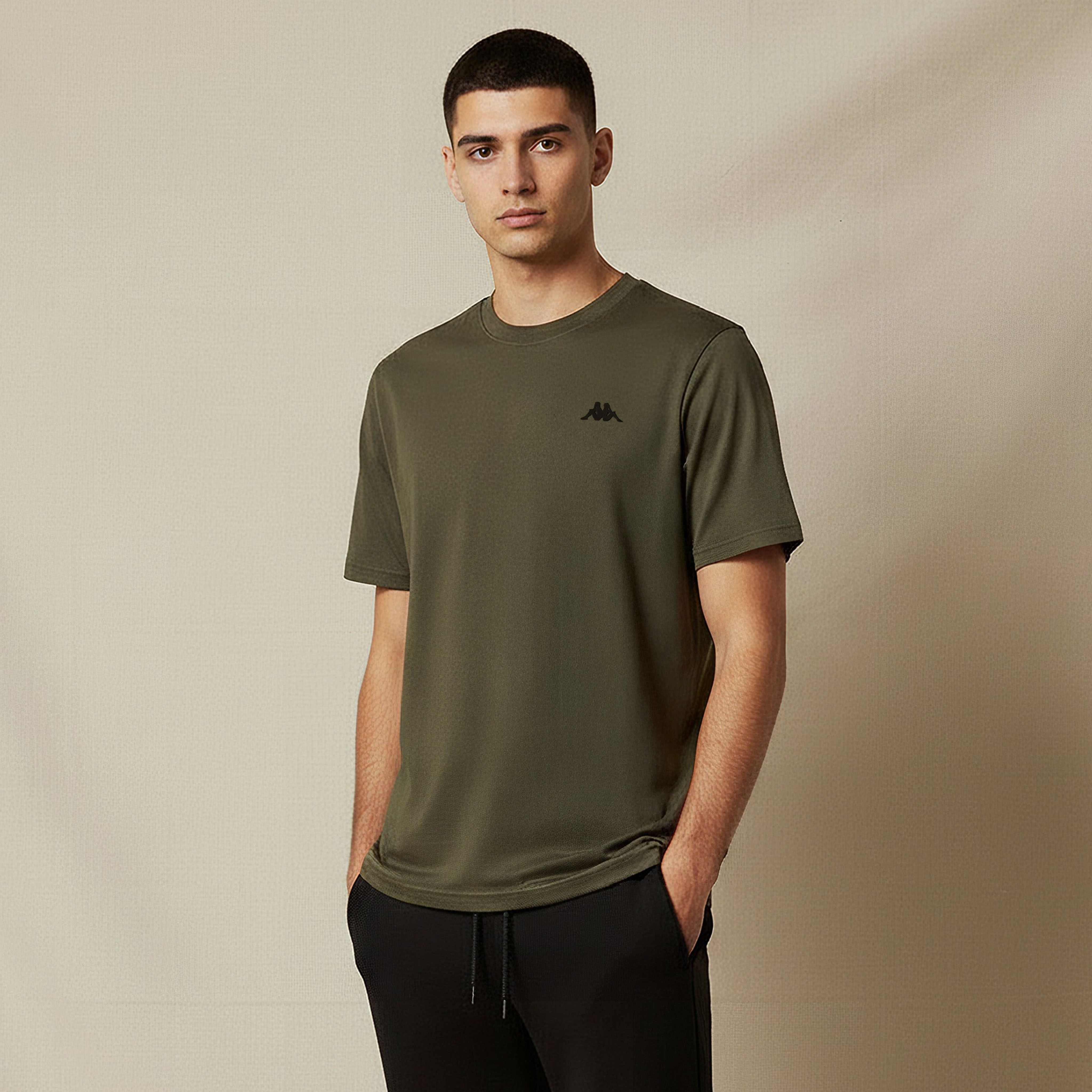 Kappa Men Logo Print T-shirt-men-clothing-sportswearandactivewear-tshirtsandpolos-image-1